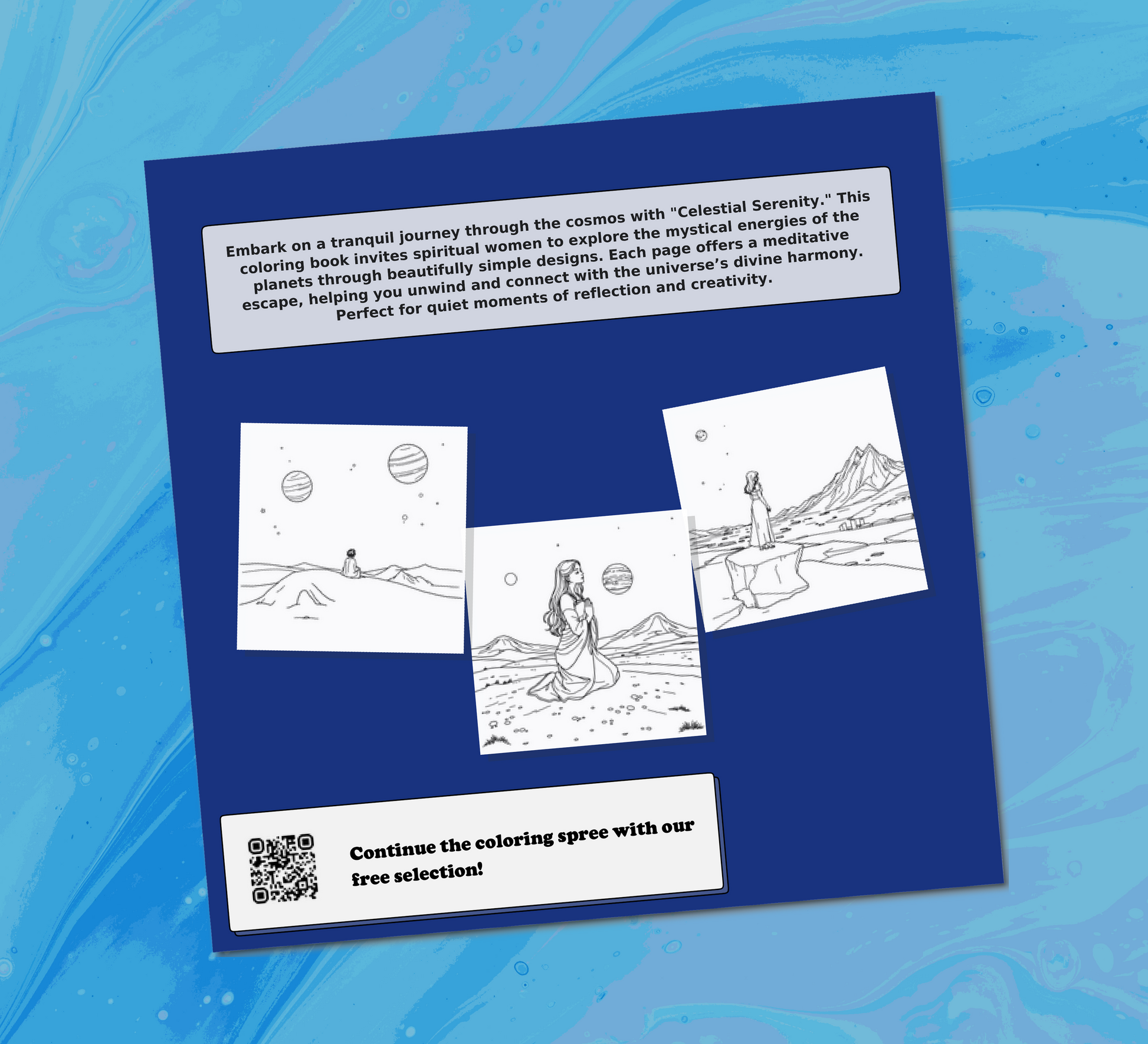 Celestial Serenity: A Spiritual Planetary Journey - colorbookstore