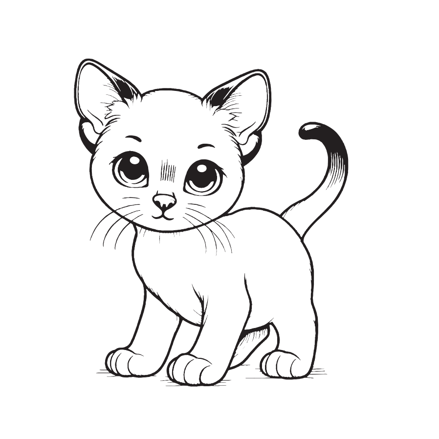 Cute Little Kittens Coloring Book - colorbookstore