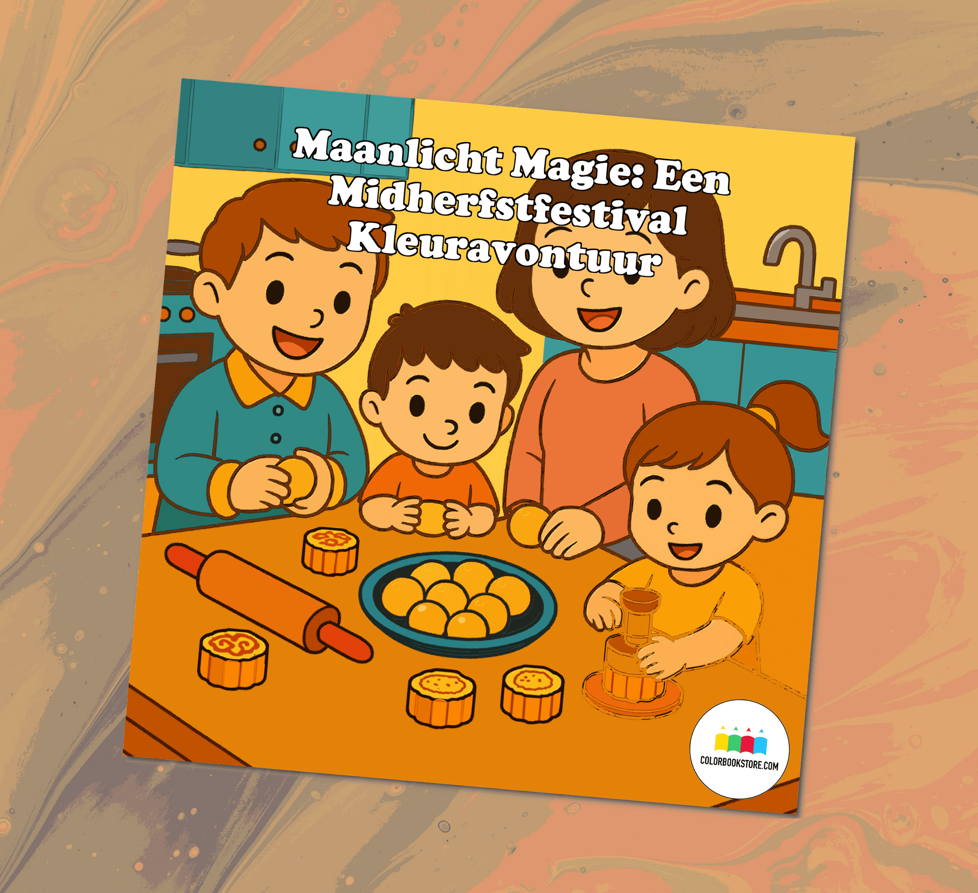 Mooncakes Mid-Autumn Festival Kleurboek Kleurboek Voorkant