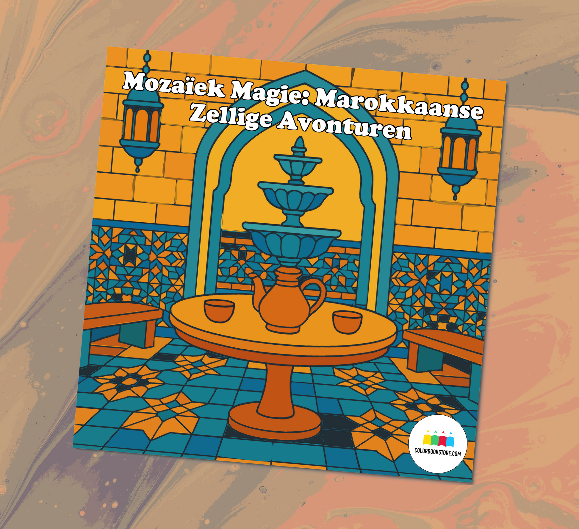 Zellige Patterns Moroccan Design Kleurboek Kleurboek Voorkant