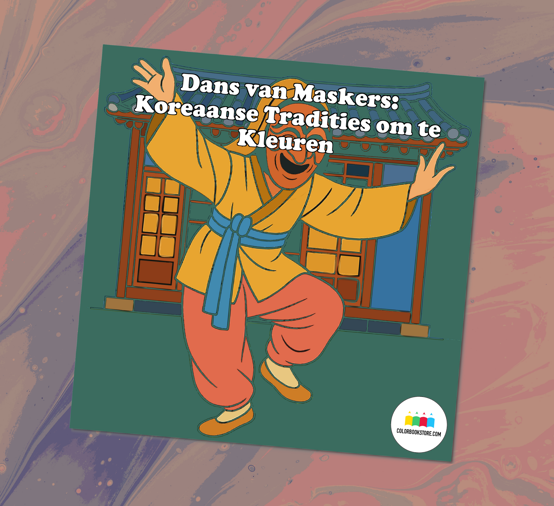 Buchaechum And Talchum Korean Dance Masks Kleurboek Kleurboek Voorkant