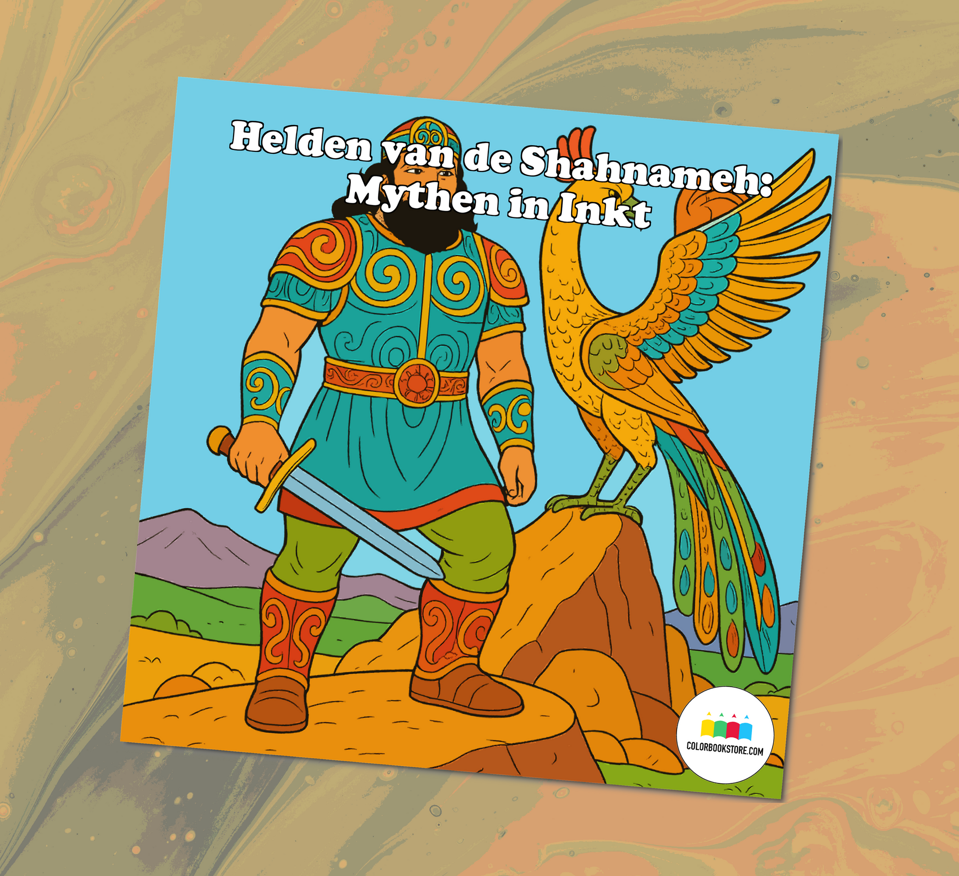 Heroes Of The Shahnameh Myths In Ink Kleurboek Kleurboek Voorkant