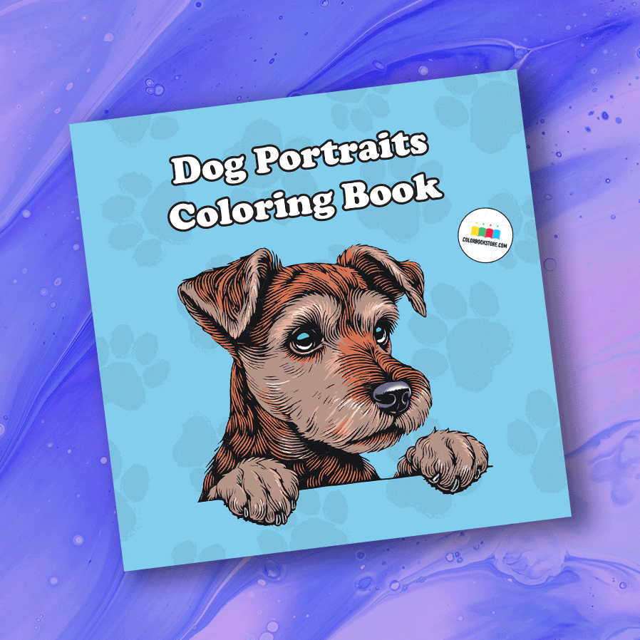 Dog Portrait Coloring Book - colorbookstore