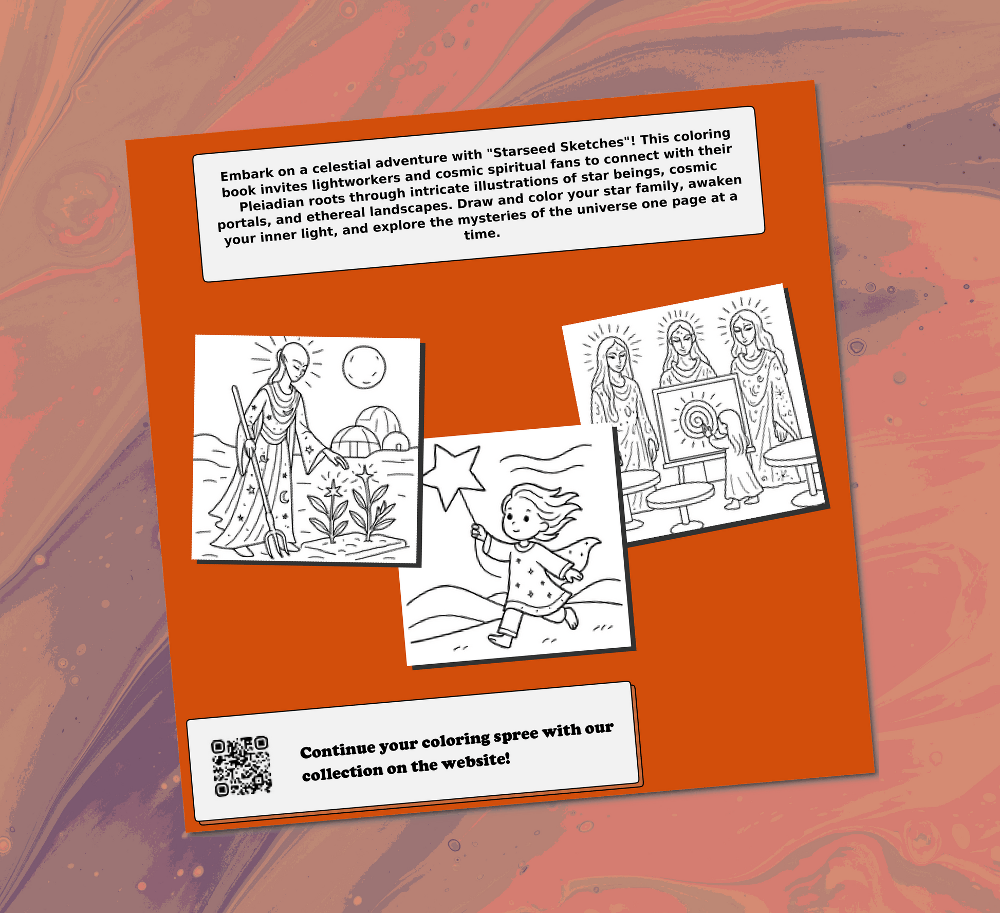 Starseed Coloring Guide Coloring Book Back Cover