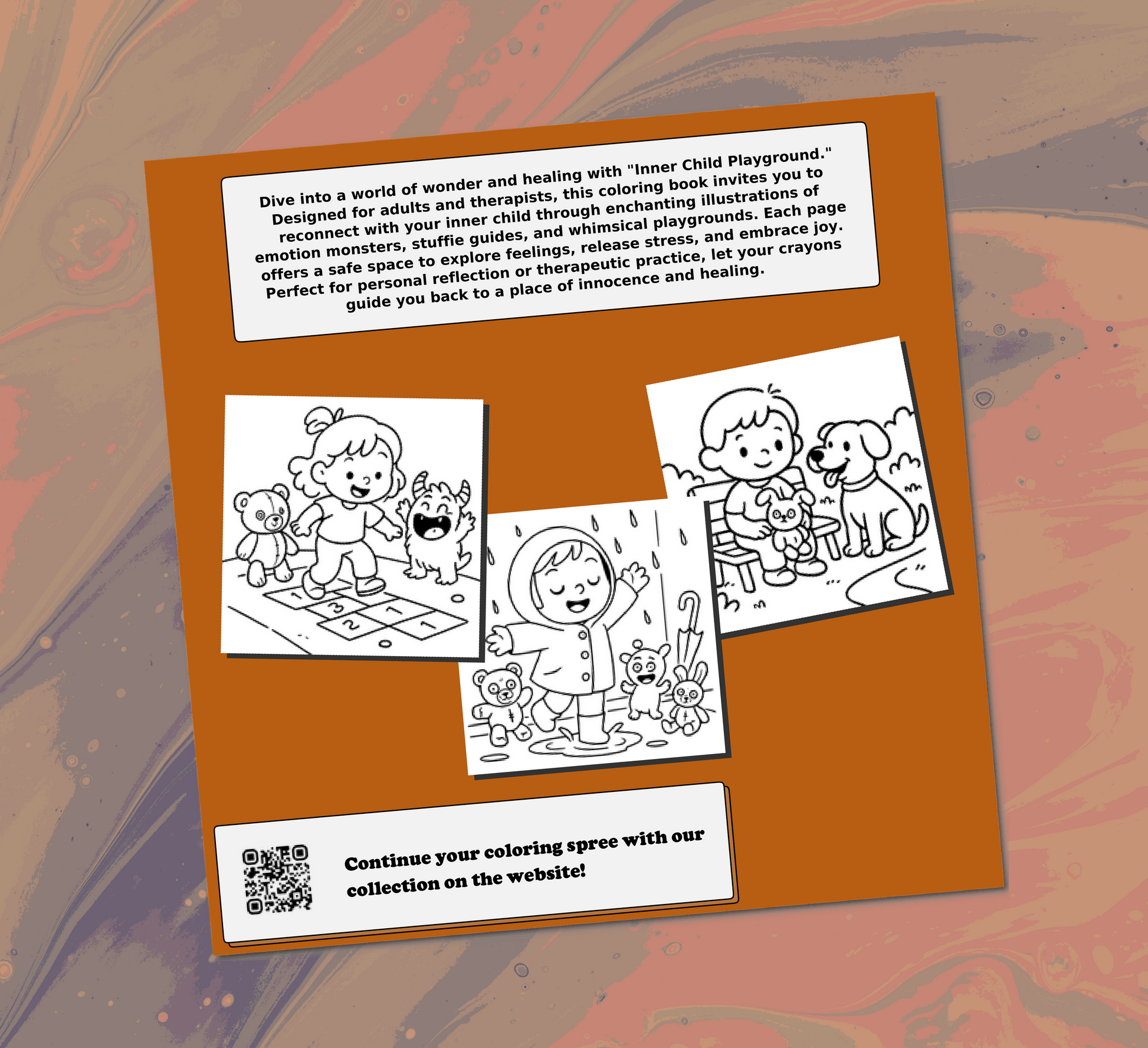 The Inner Child Oracle Coloring Book Back Cover