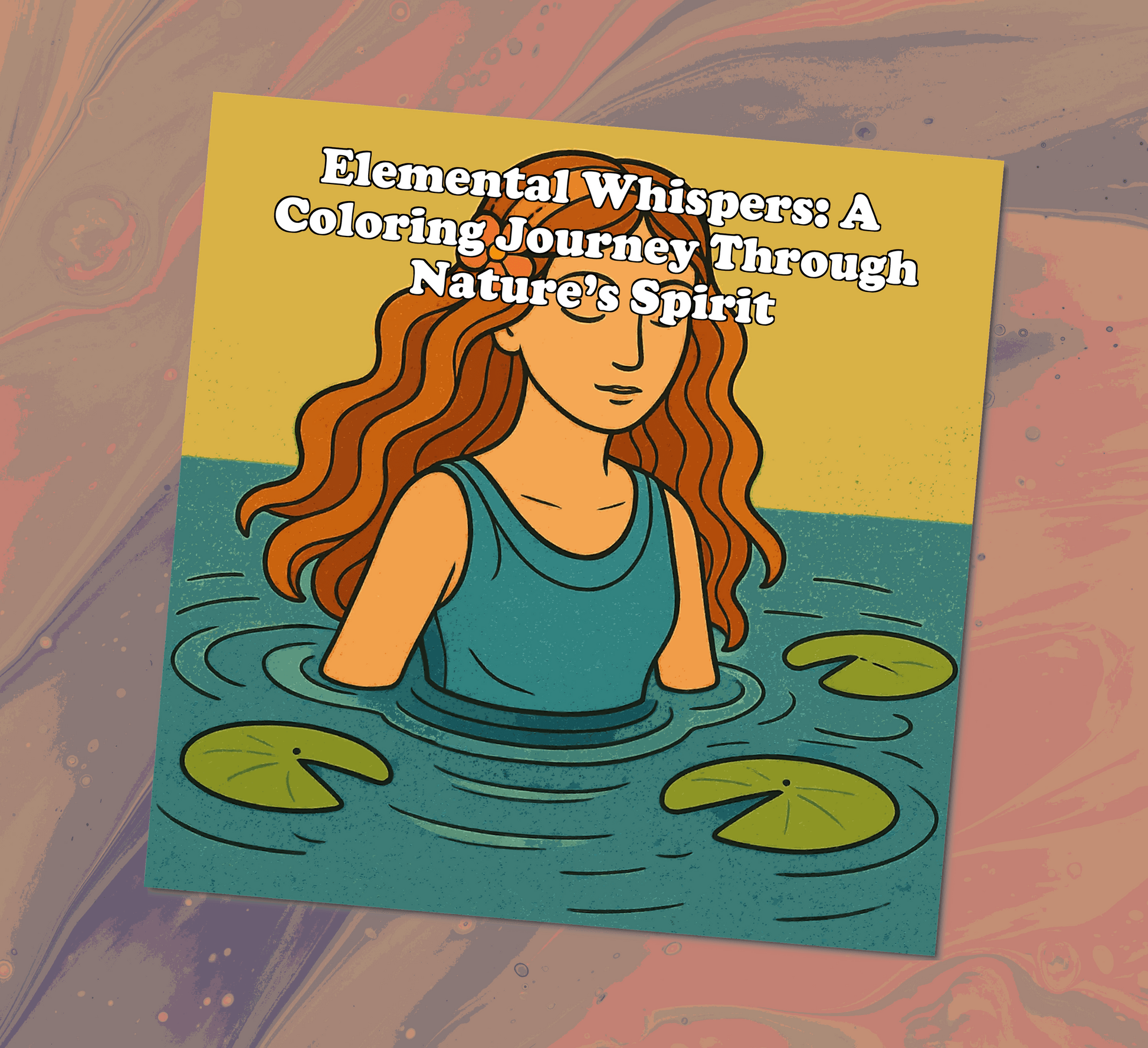 Elemental Whispers Nature Spirit Coloring Book Front Cover