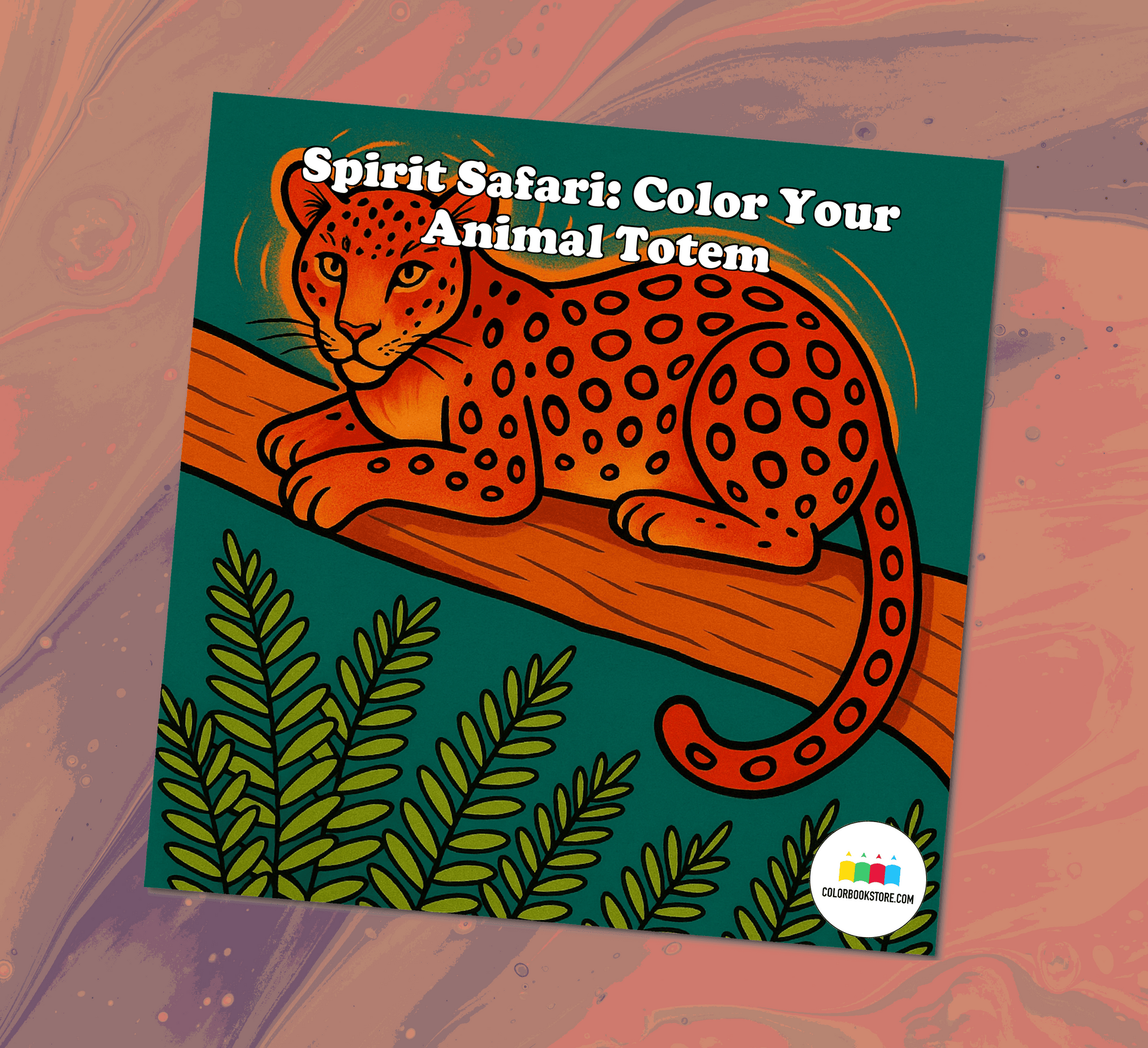Spirit Animal Safari Coloring Book Front Cover