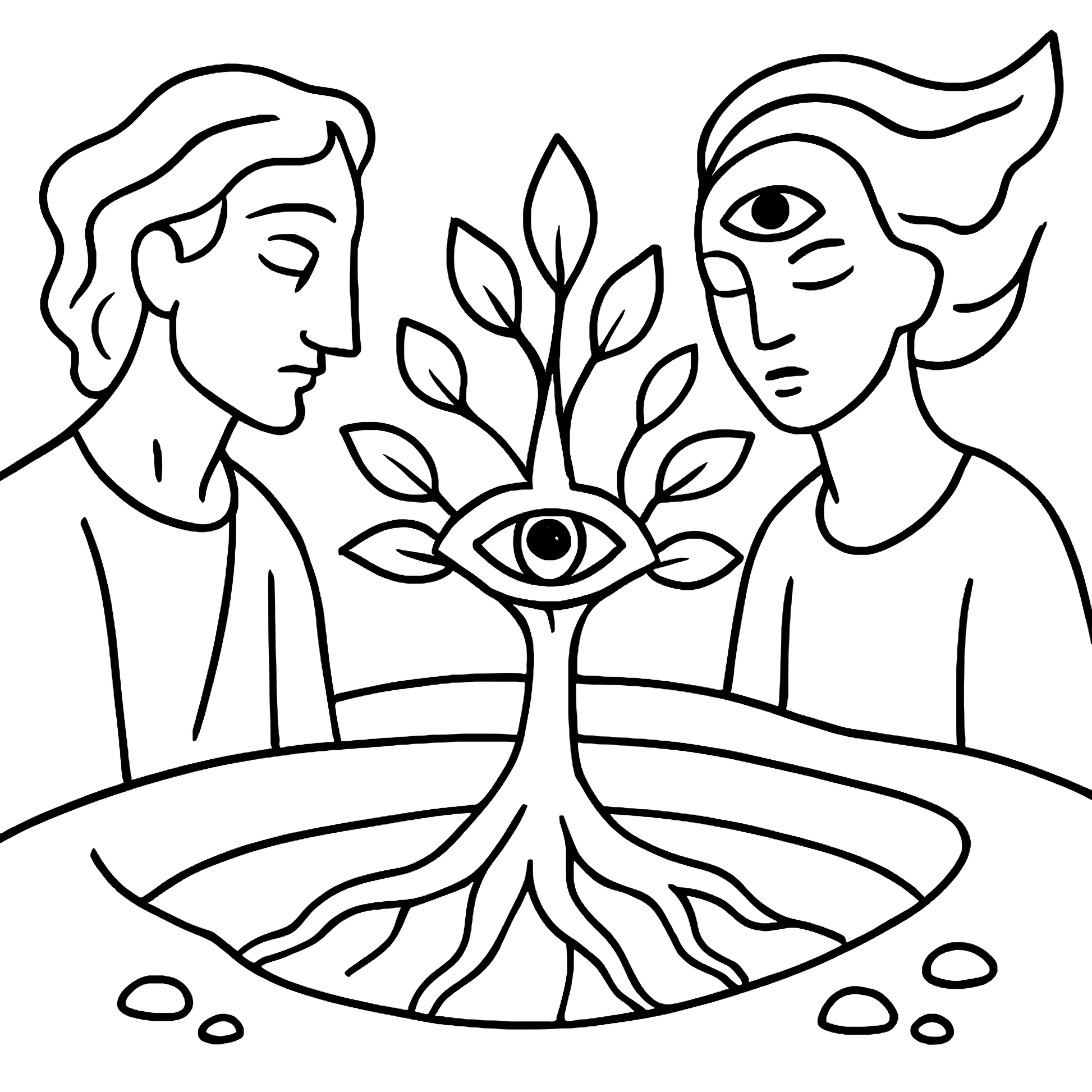 Psychedelic Third Eye Coloring Book for Adults Example Image 1