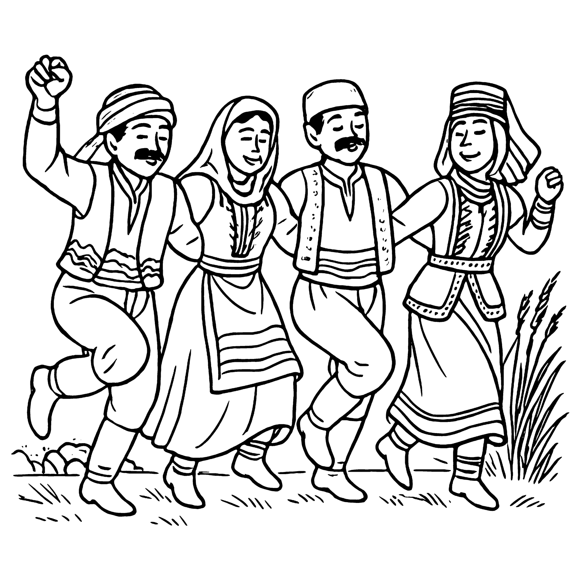 Anatolian Folk Dances  Musical Traditions Coloring Book Example Image 1