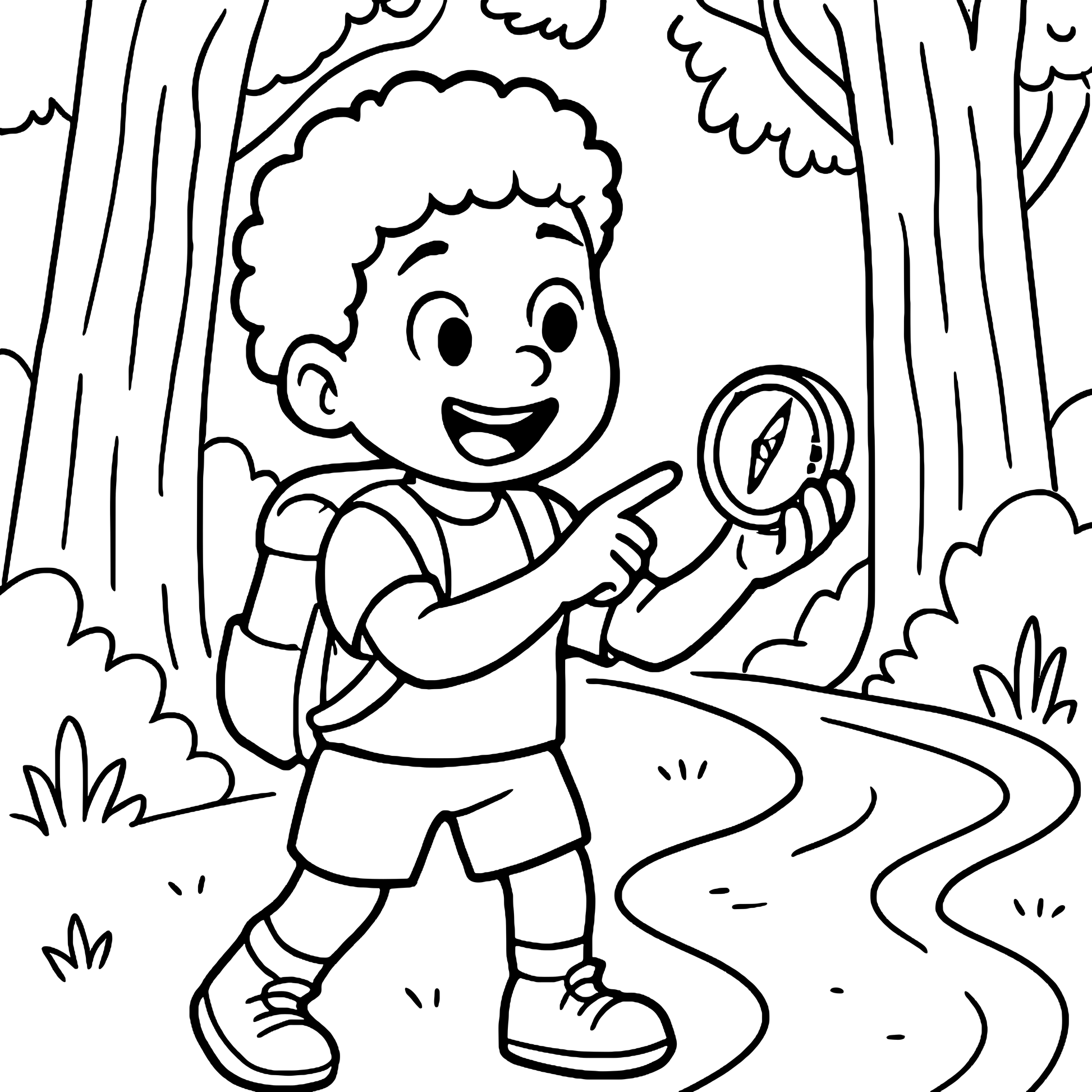 Four Great Inventions Coloring Book for Kids Example Image 1