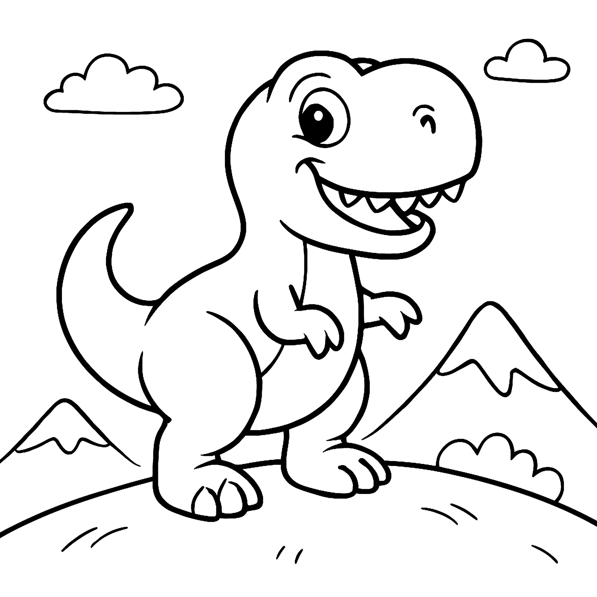 Dino Pals Adventure: Color Your Prehistoric Friends! Example Image 2