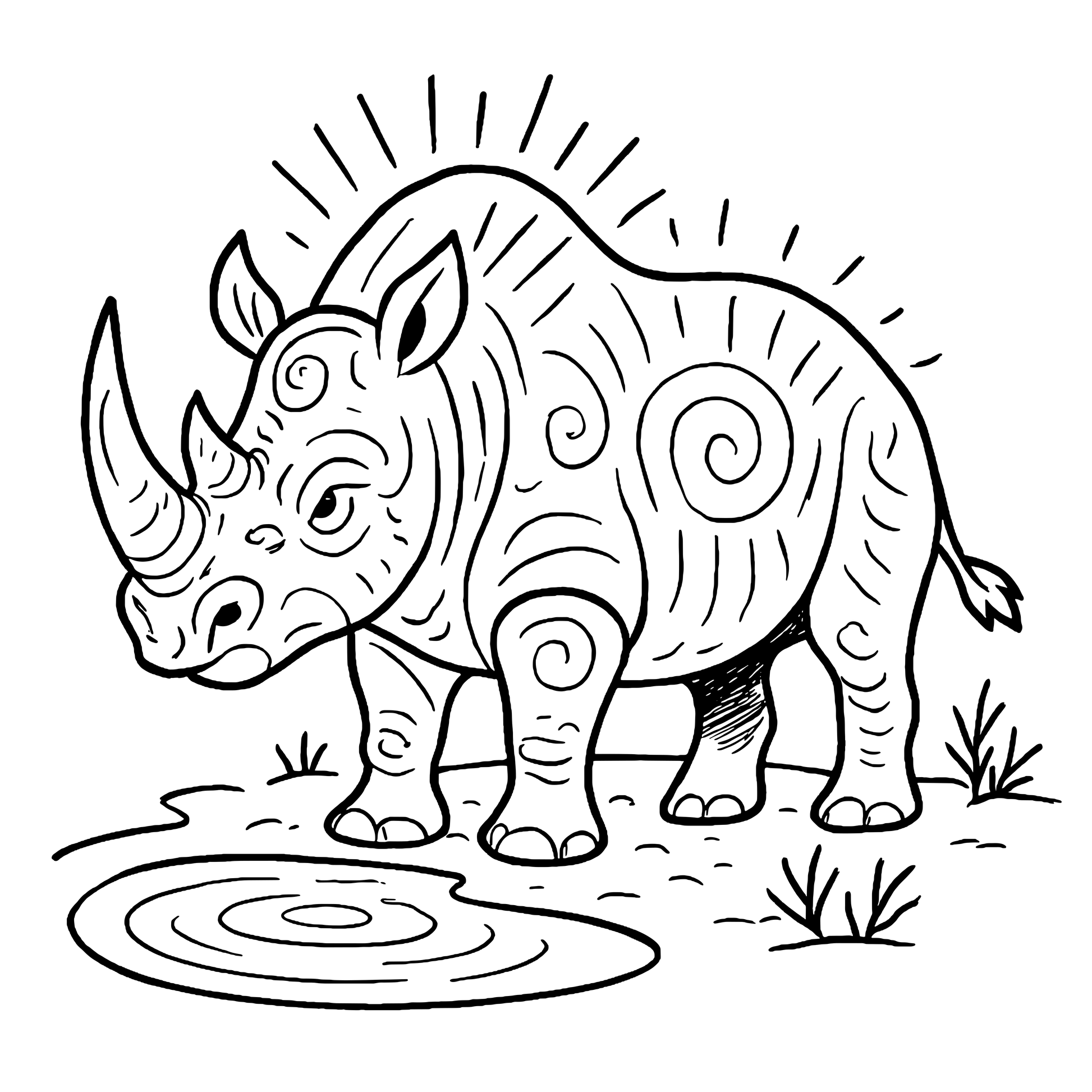 Spirit Animal Safari Coloring Book Example Image 3