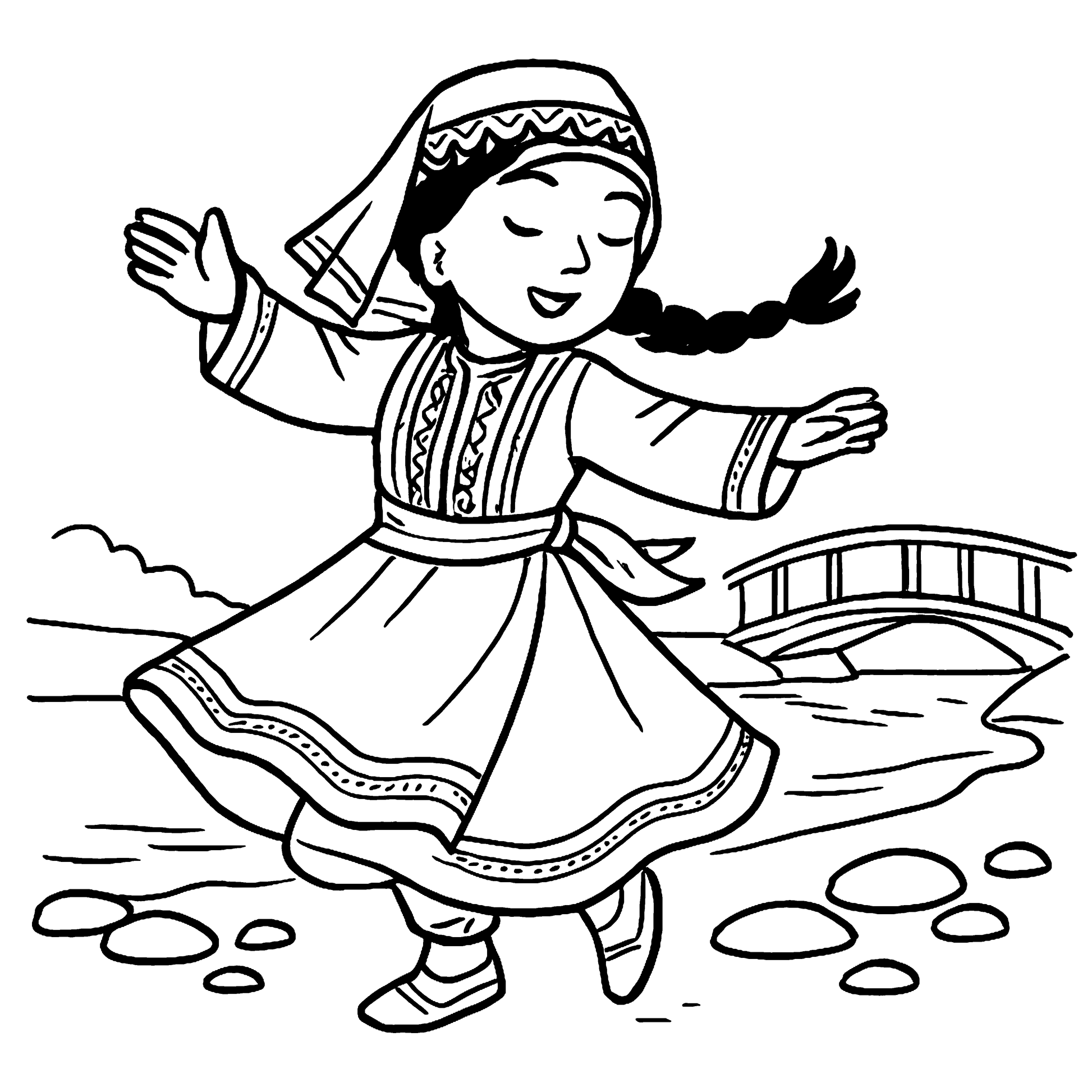 Anatolian Folk Dances  Musical Traditions Coloring Book Example Image 3