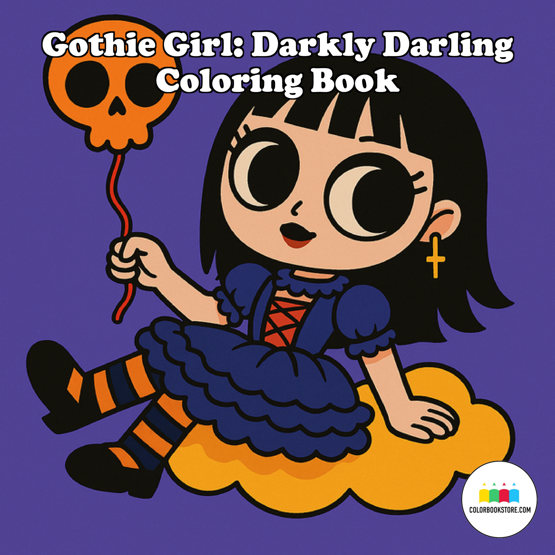 Gothie Girl: Darkly Darling Coloring Book Front Cover