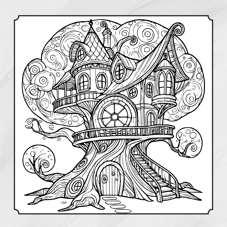 Whimsical Houses Coloring Book - colorbookstore