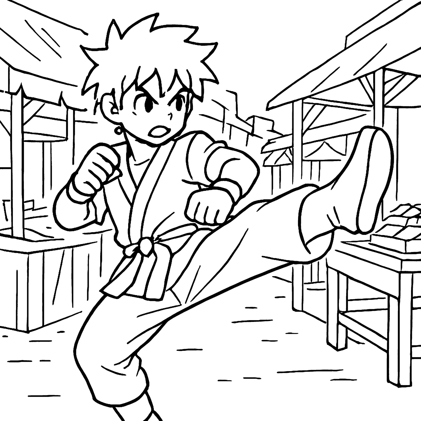 The Anime Boys Coloring Book Example Image 1
