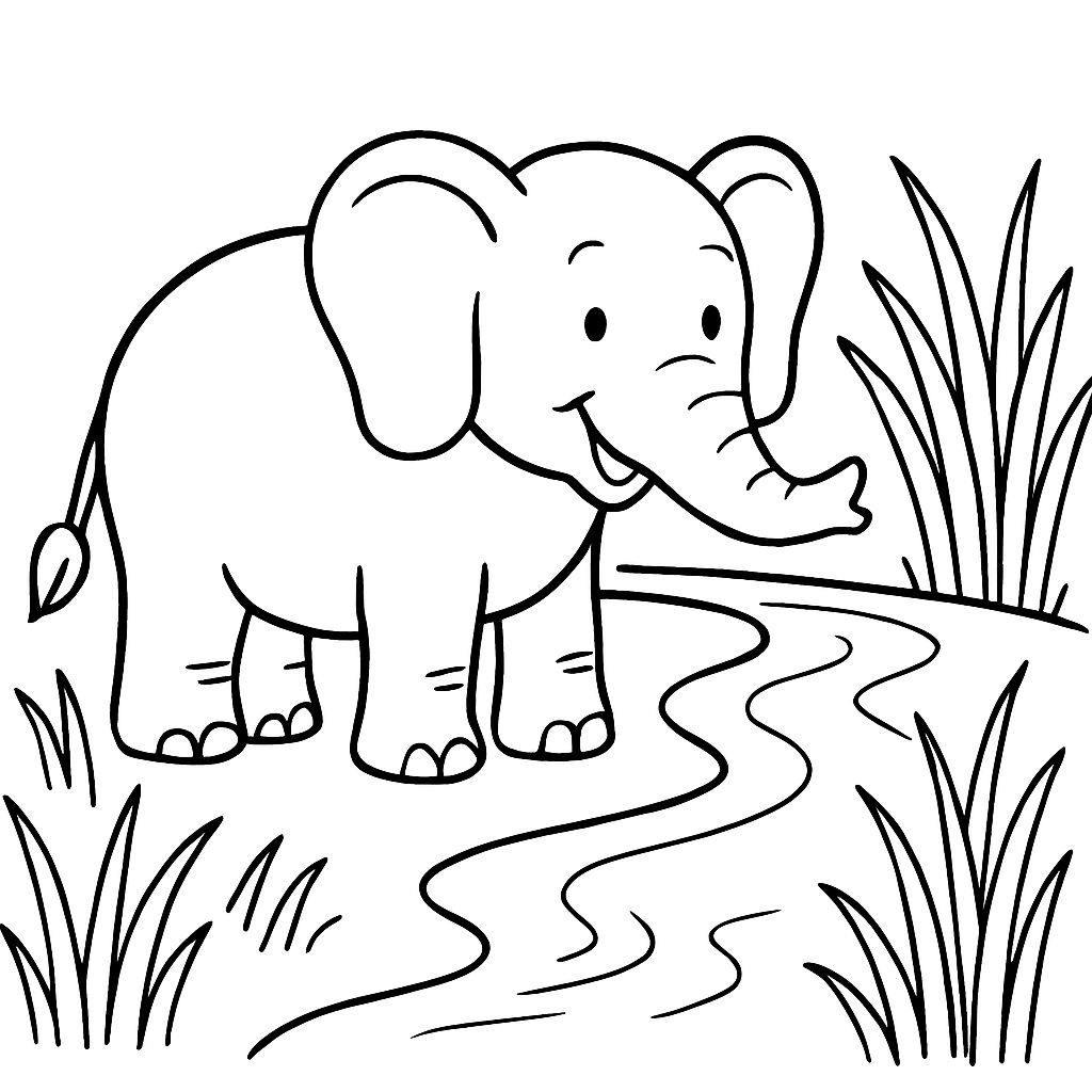 Friendly Jungle Friends Toddler Coloring Book Example Image 4