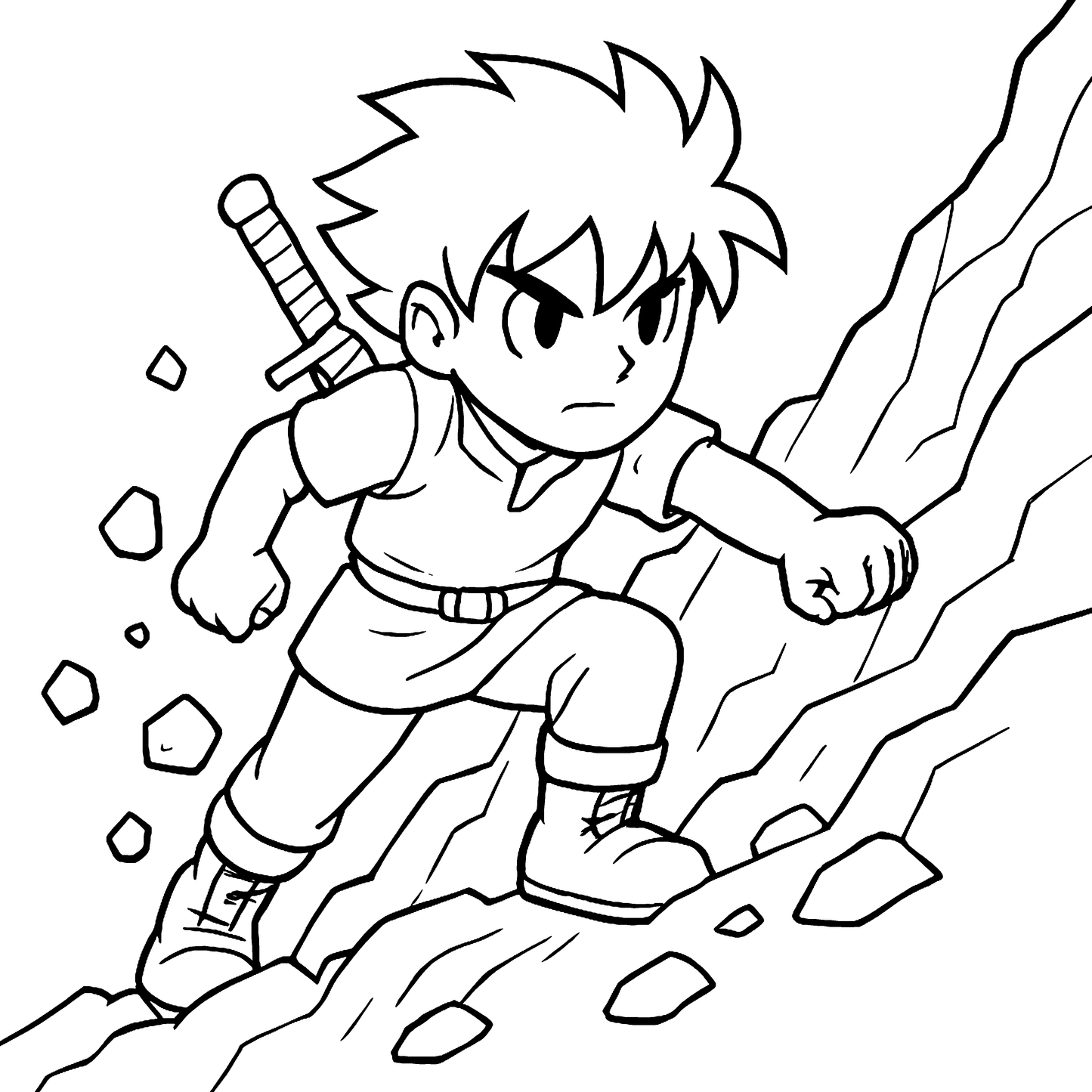 The Anime Boys Coloring Book Example Image 3