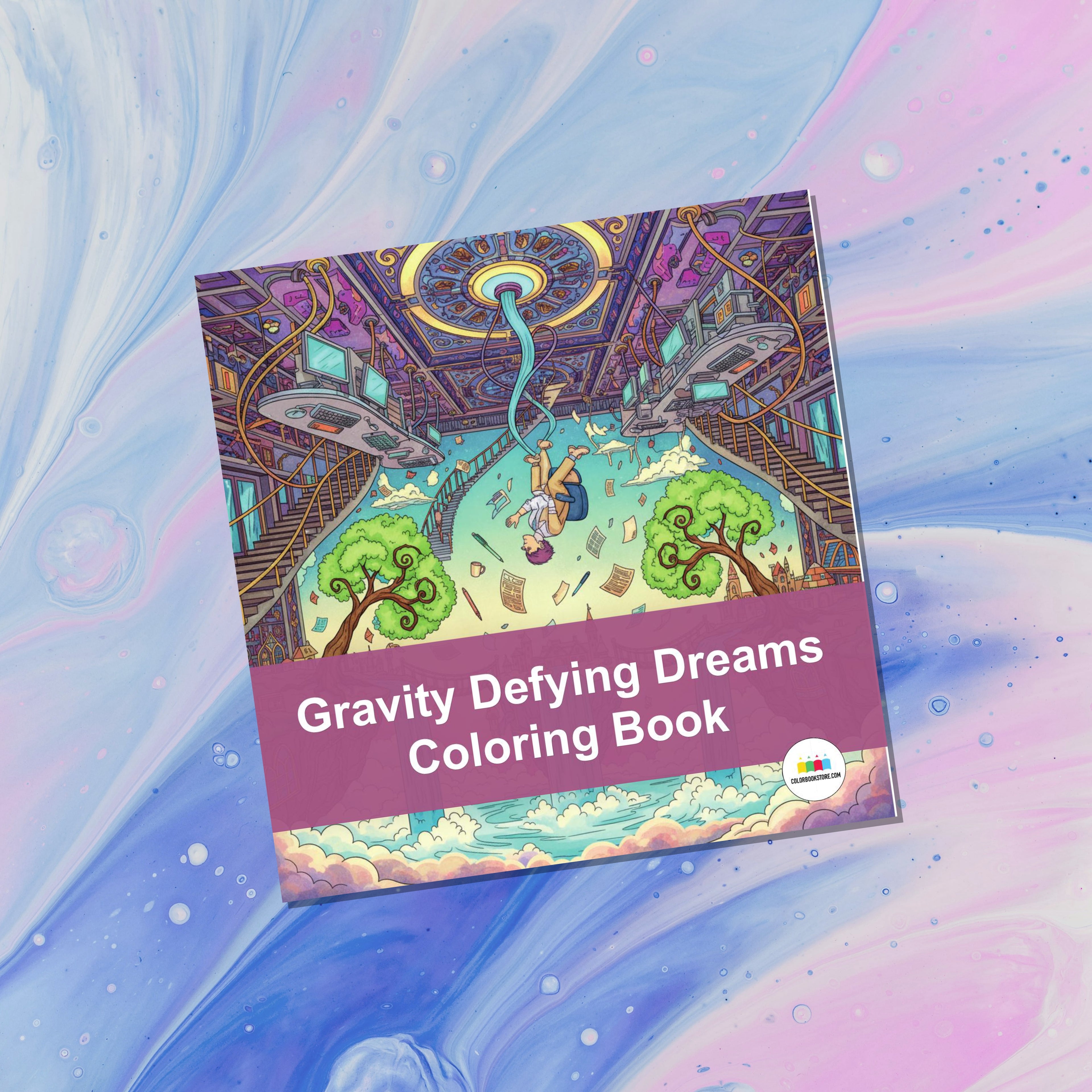 Gravity Defying Dreams Coloring Book – Surreal Art for Adults