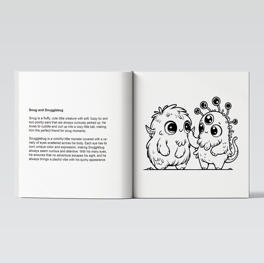 little monsters coloring pages Cute Little Monsters Coloring Books – colorbookstore