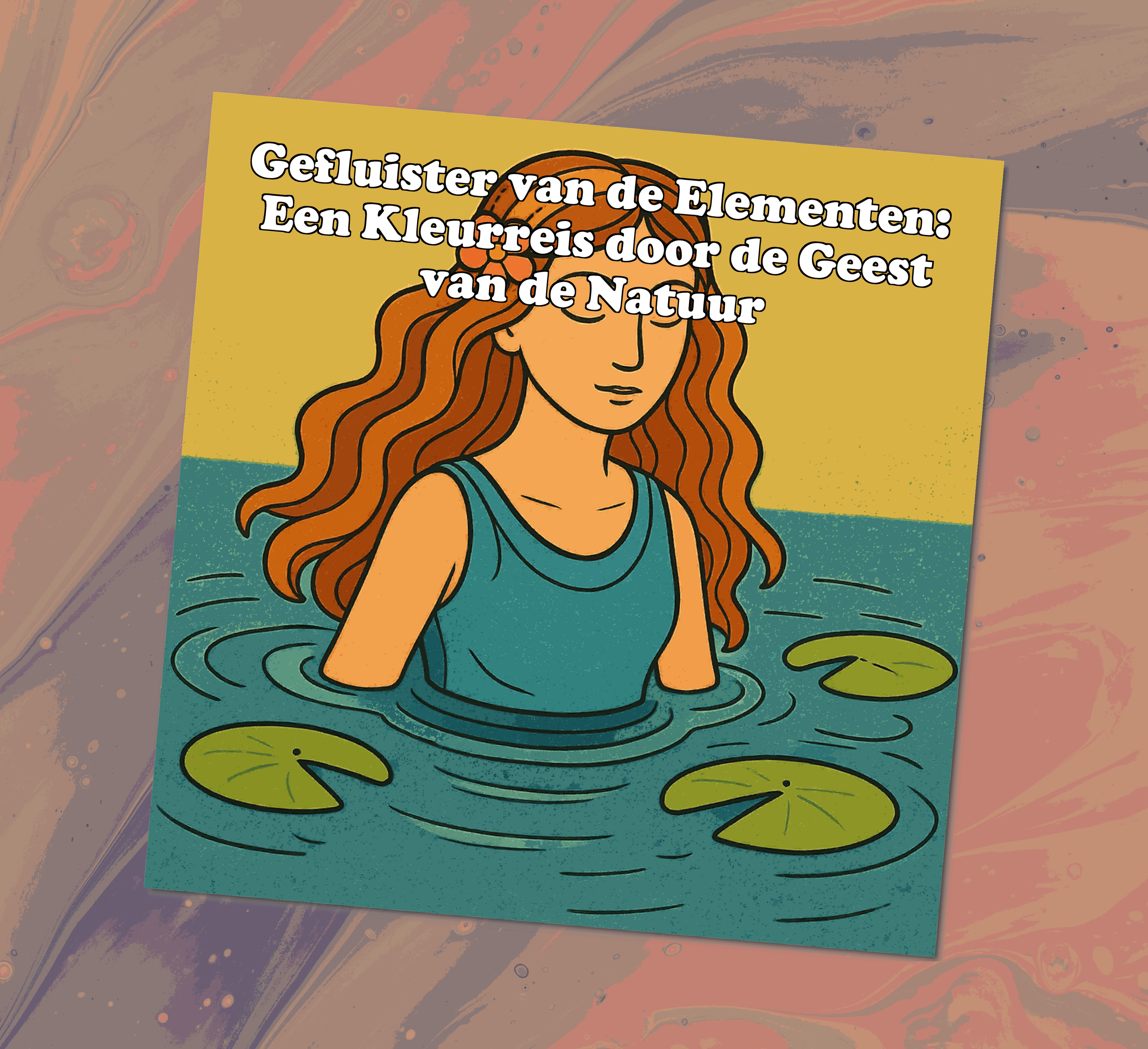 Gefluister van de Elementen Natuur Kleurboek Kleurboek Voorkant