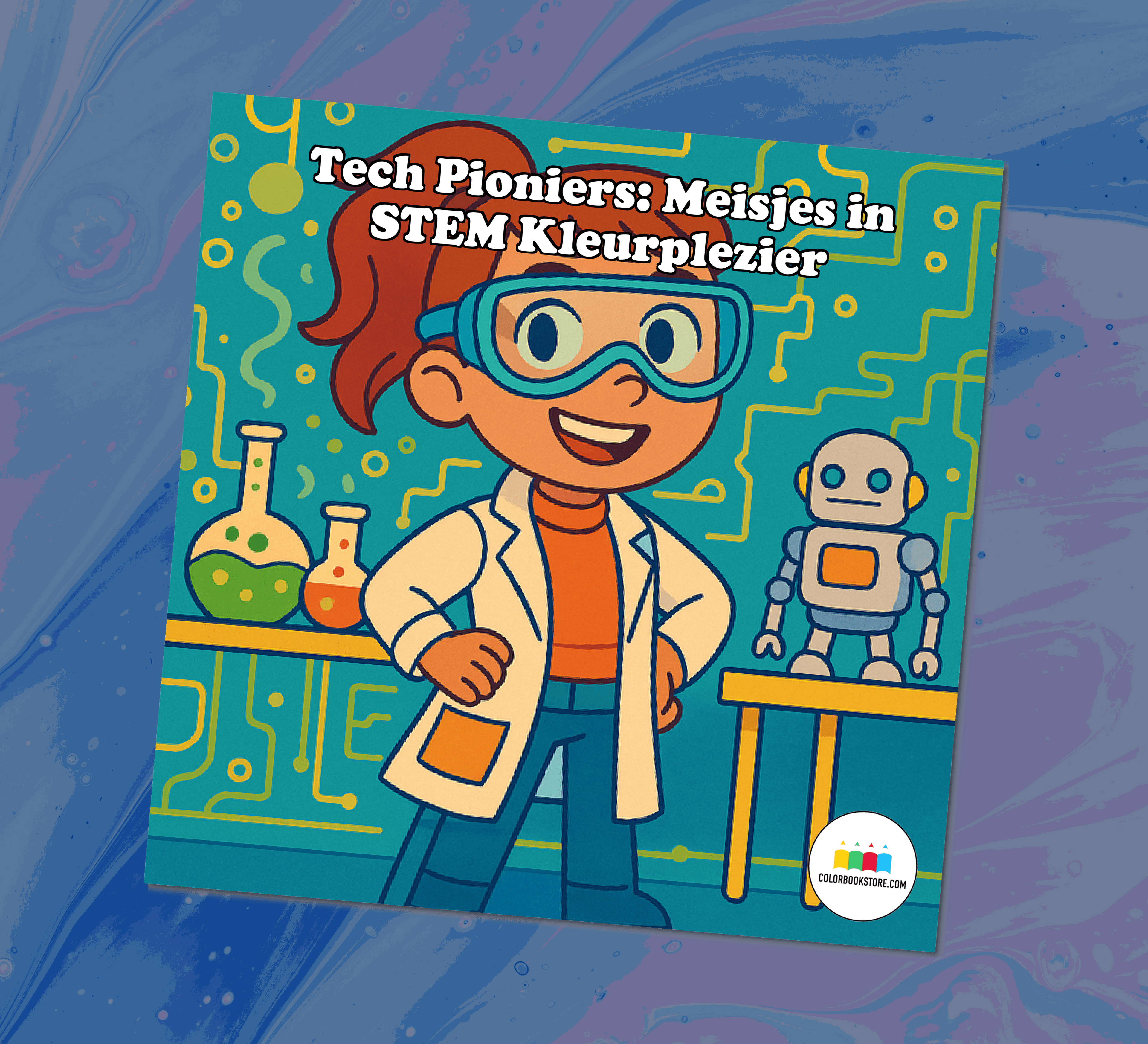 Meisjes in STEM Kleurboek voor Kinderen Kleurboek Voorkant