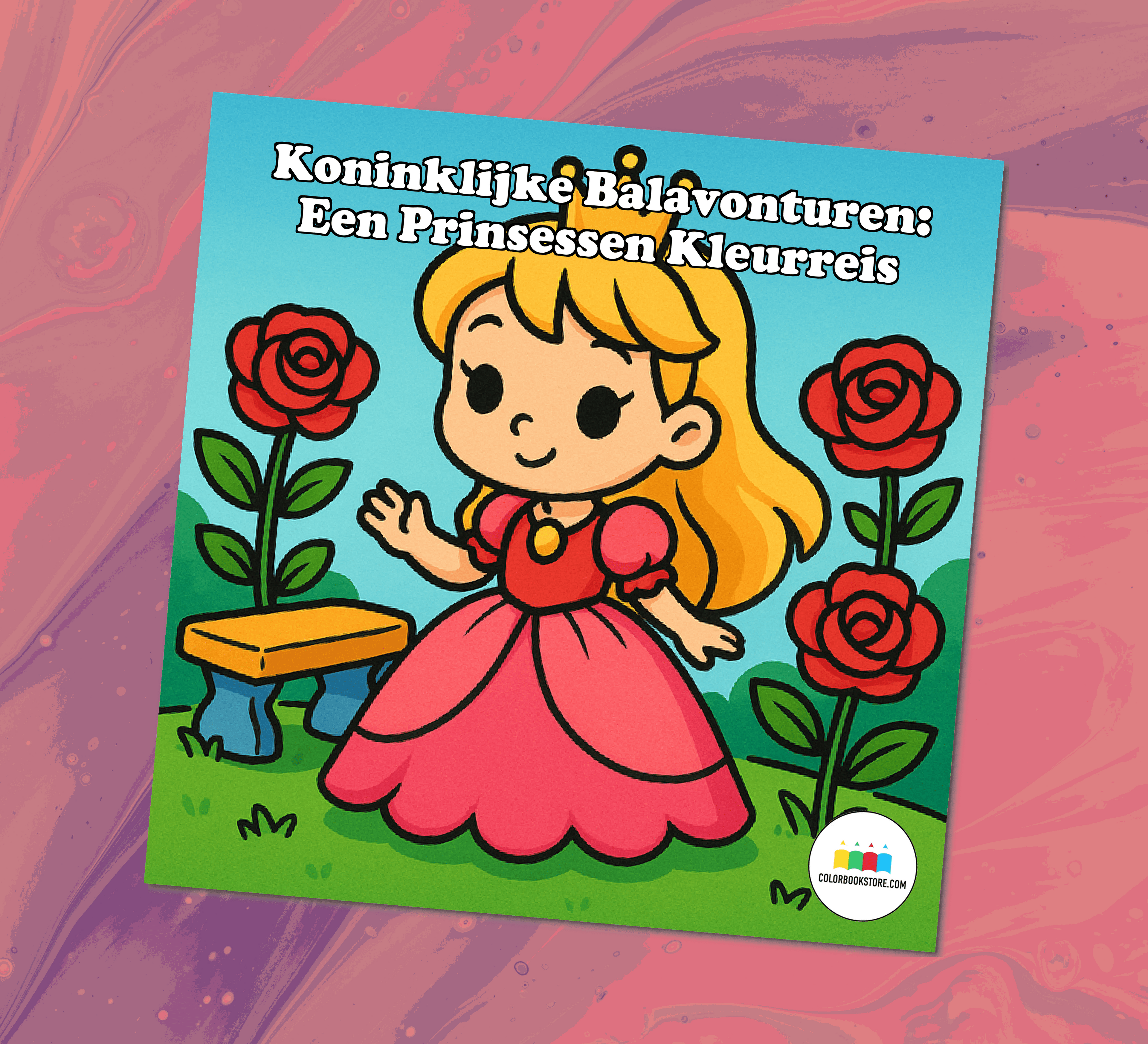 Koninklijk Prinsessen Bal Kleurboek voor Kinderen Kleurboek Voorkant