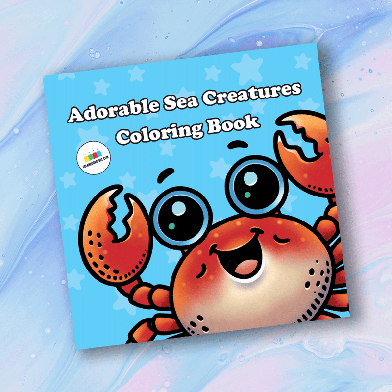 Adorable Sea Creatures Coloring Book - colorbookstore