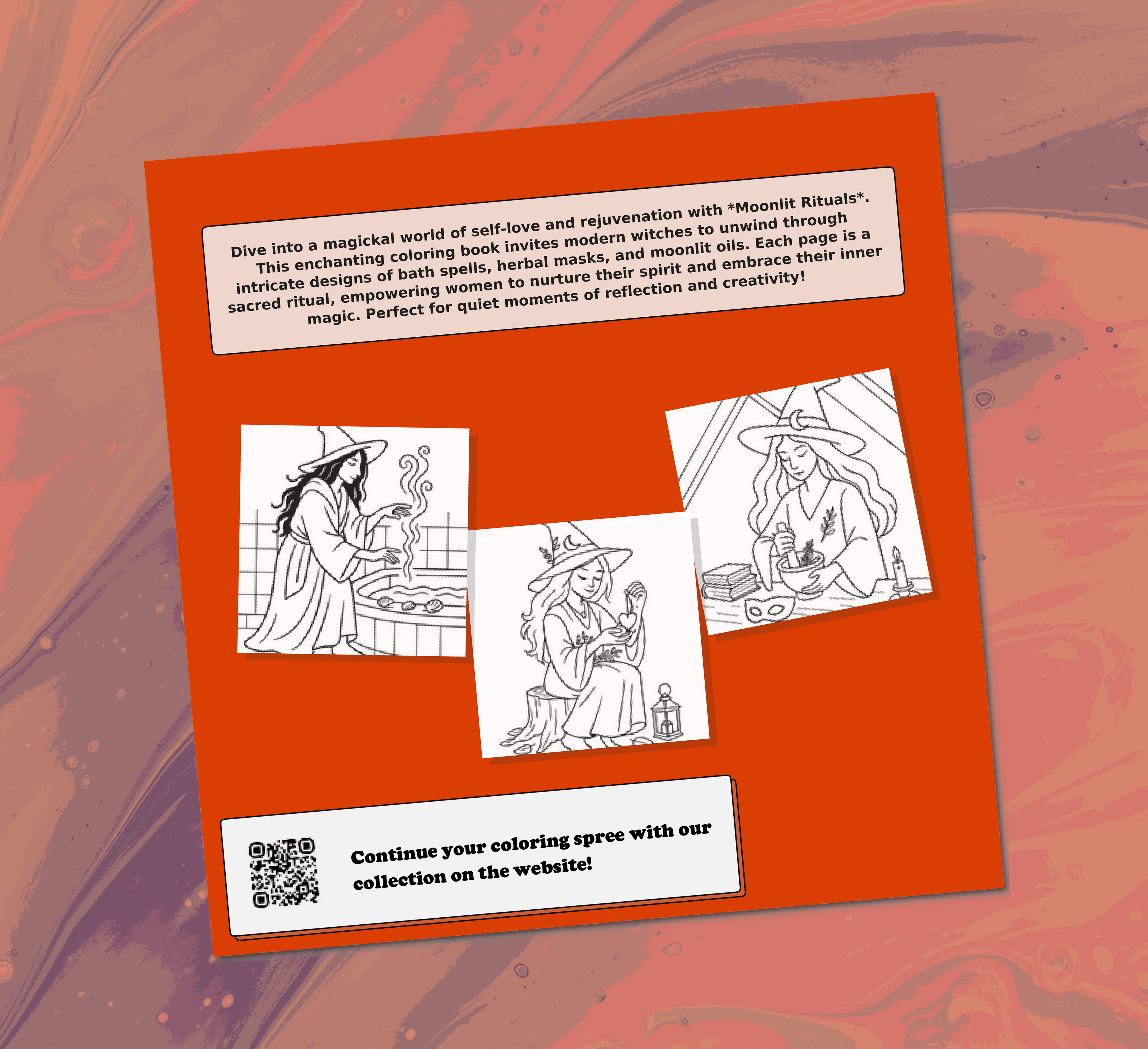 Witchy Self-Care Coloring Book: Moonlit Rituals Back Cover