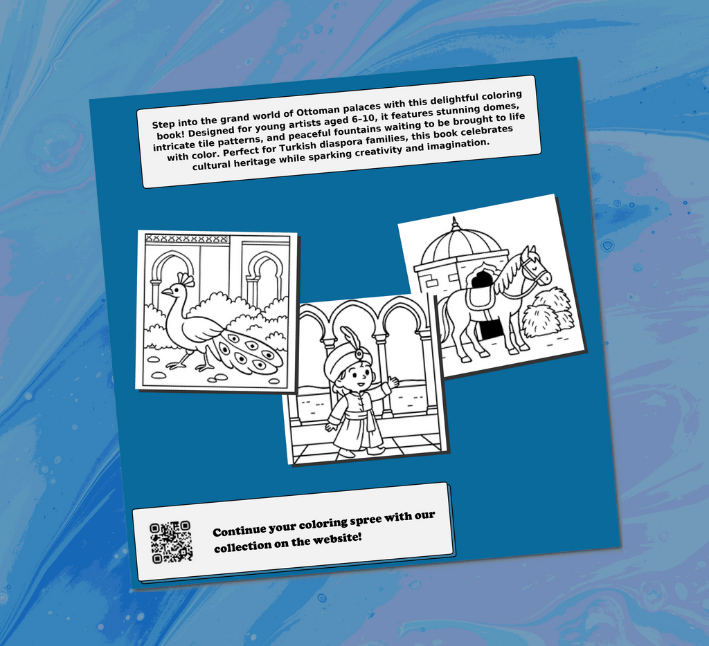 Ottoman Palaces  Patterns Coloring Book Back Cover