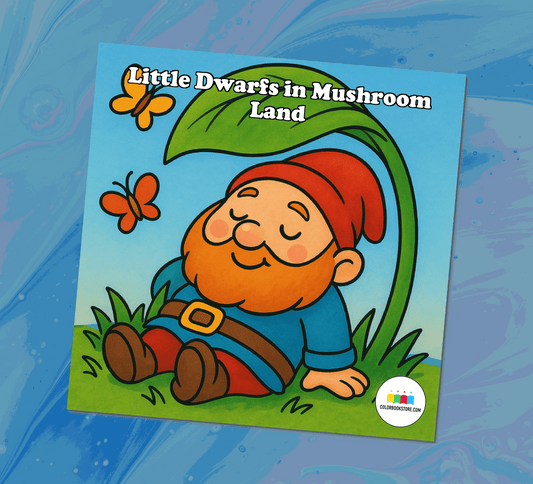 Little Dwarfs Coloring Book for Toddlers Front Cover