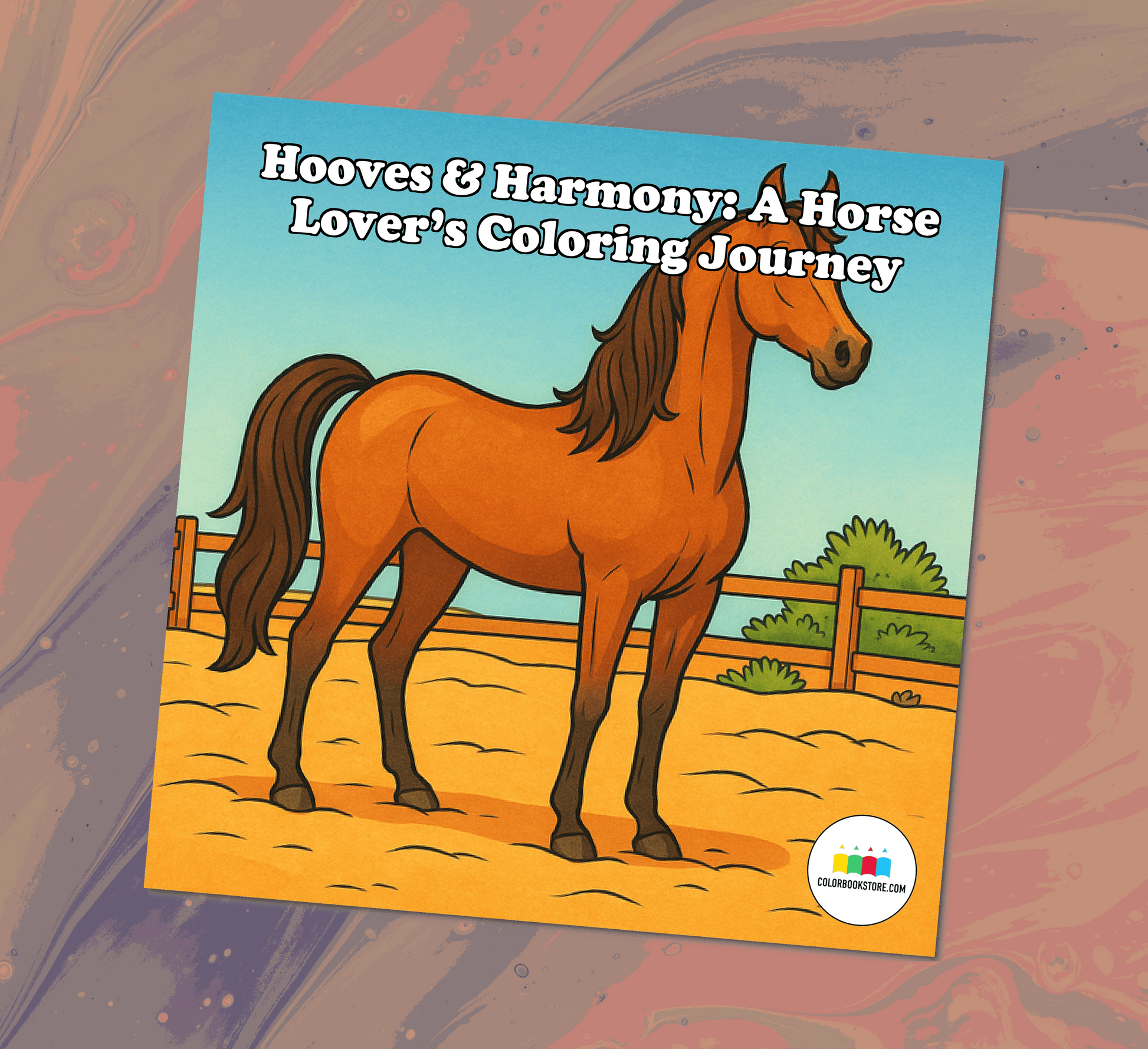 Horse Lover’s Coloring Book for Kids Front Cover