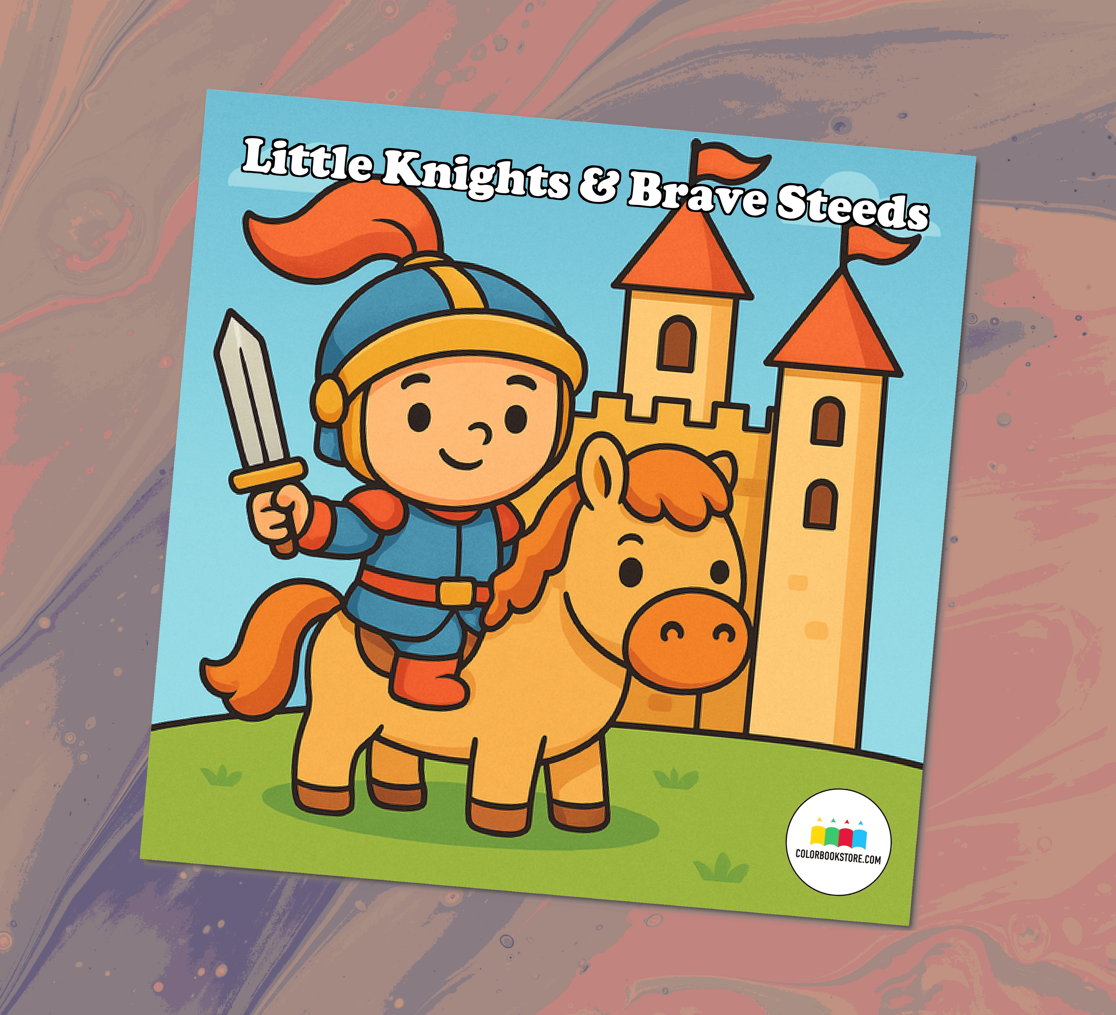Little Knights Coloring Book for Kids Front Cover