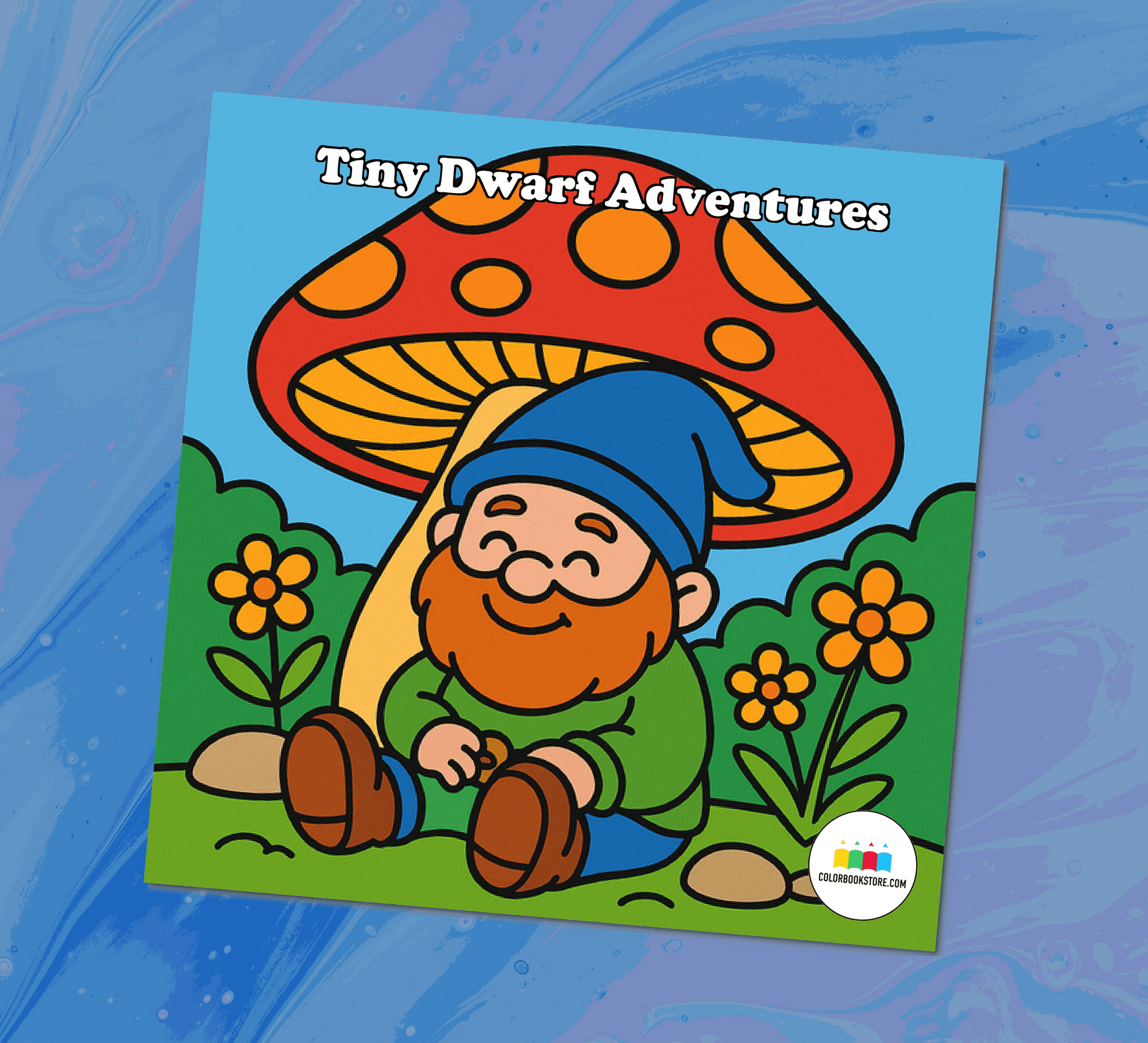 Tiny Dwarf Adventures Coloring Book for Toddlers Front Cover