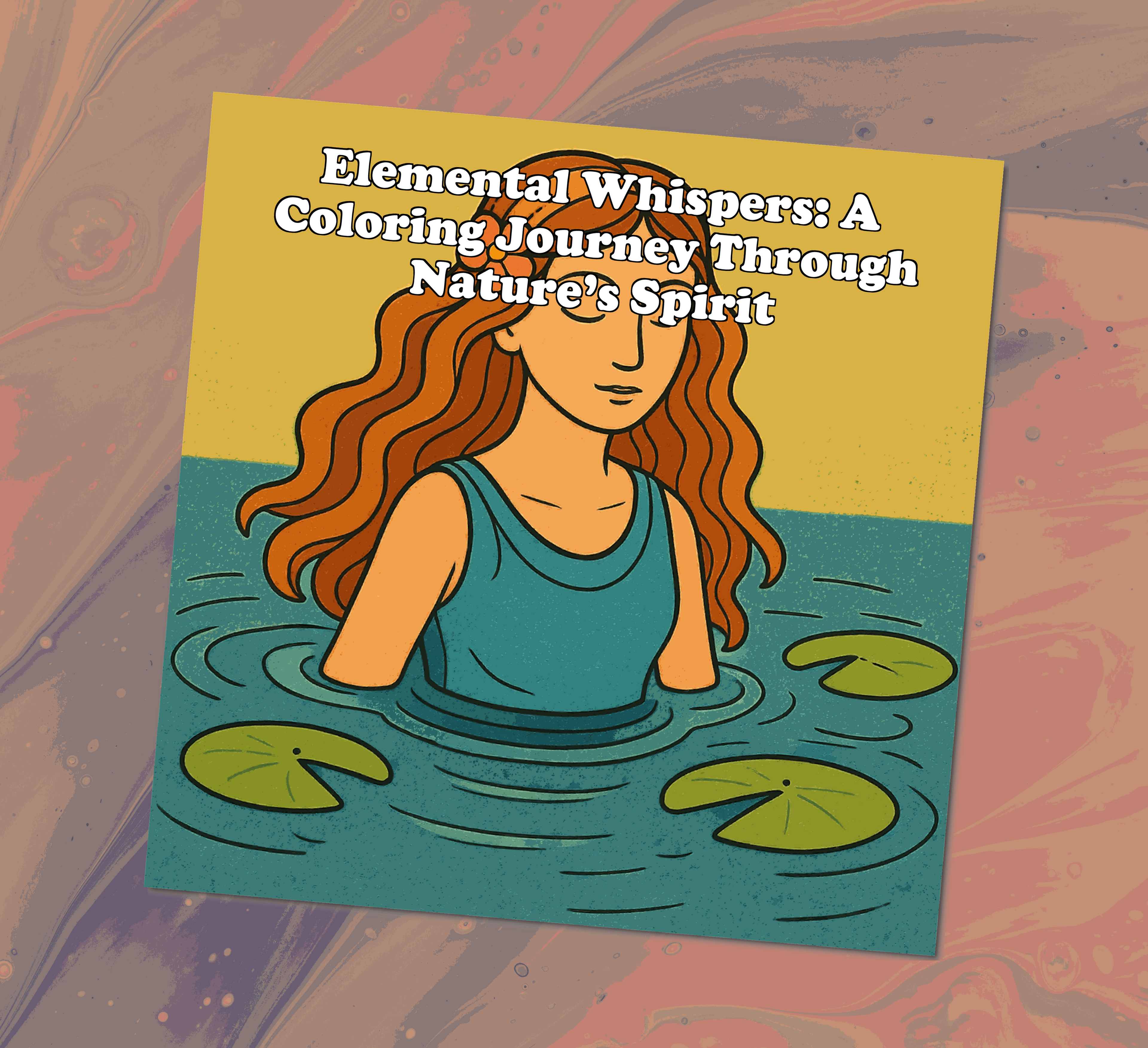 Elemental Whispers Nature Spirit Coloring Book Front Cover