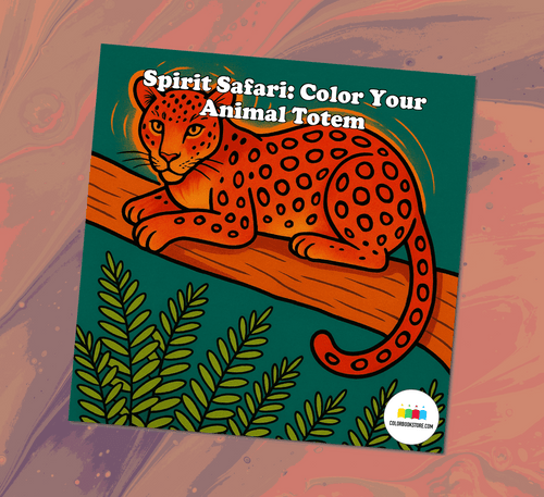 Spirit Animal Safari Coloring Book Front Cover