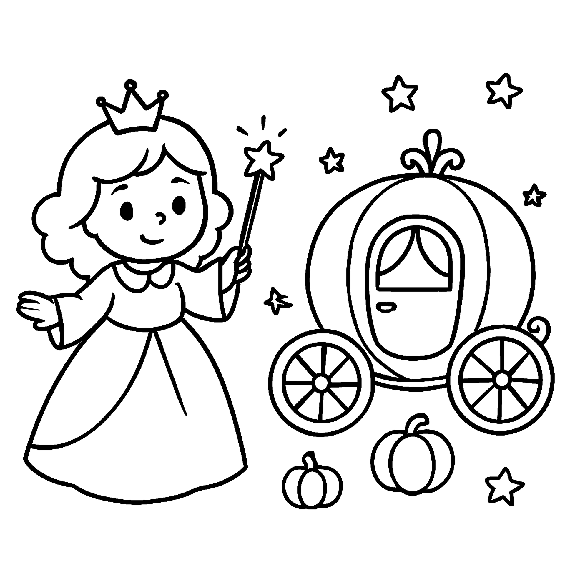 Royal Princess Ball Coloring Book for Kids Example Image 3