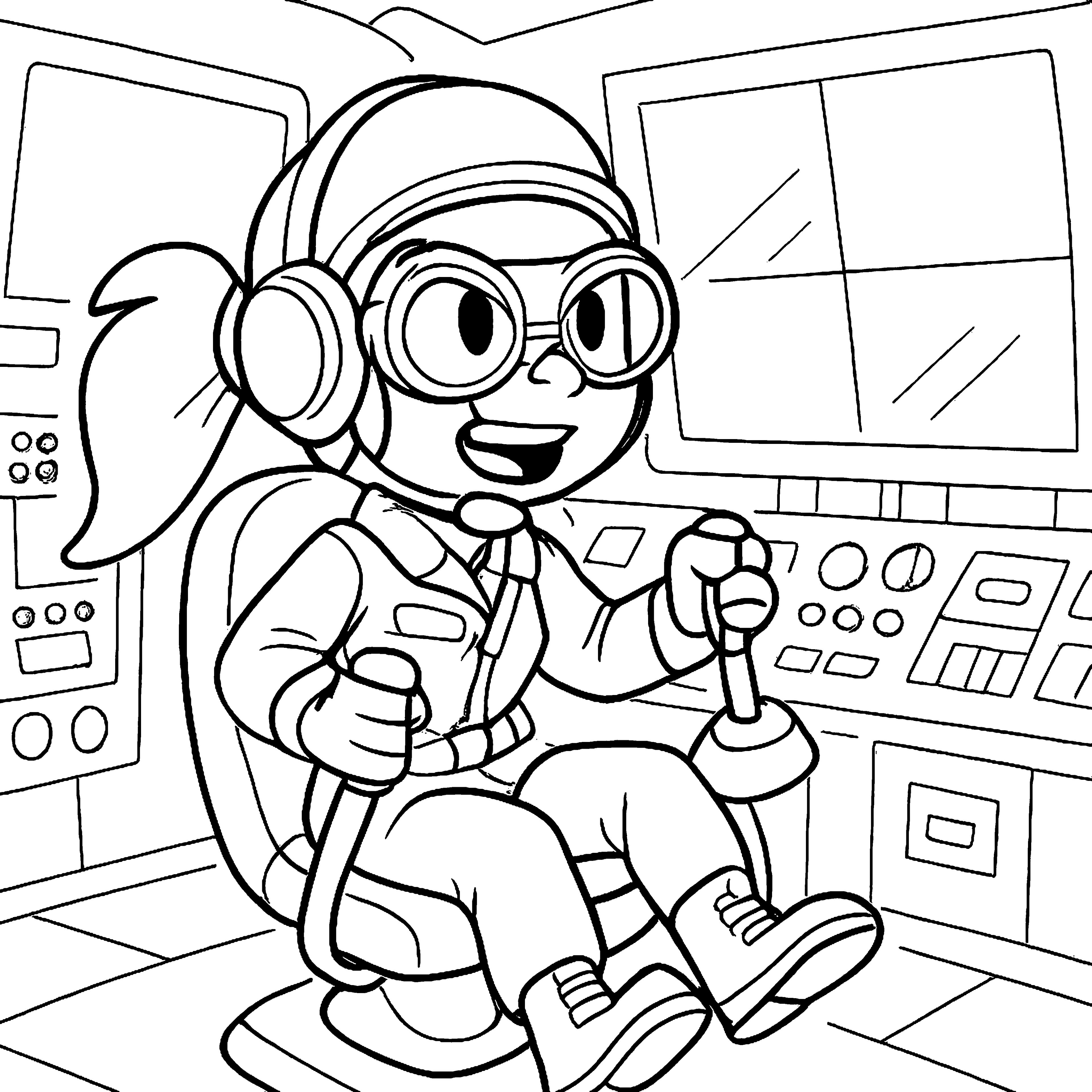 Girls in STEM Coloring Book for Kids Example Image 4