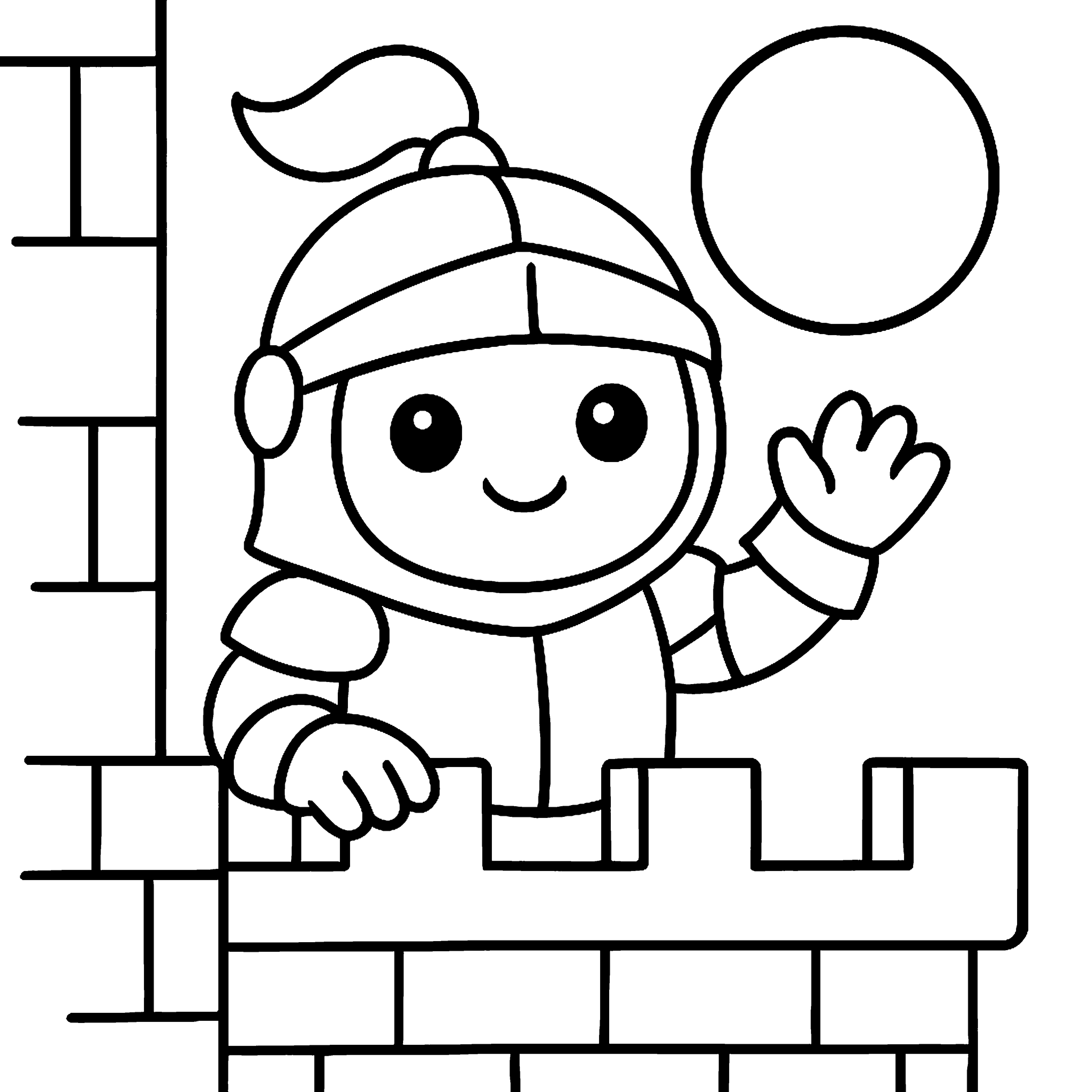 Little Knights Coloring Book for Toddlers Example Image 2