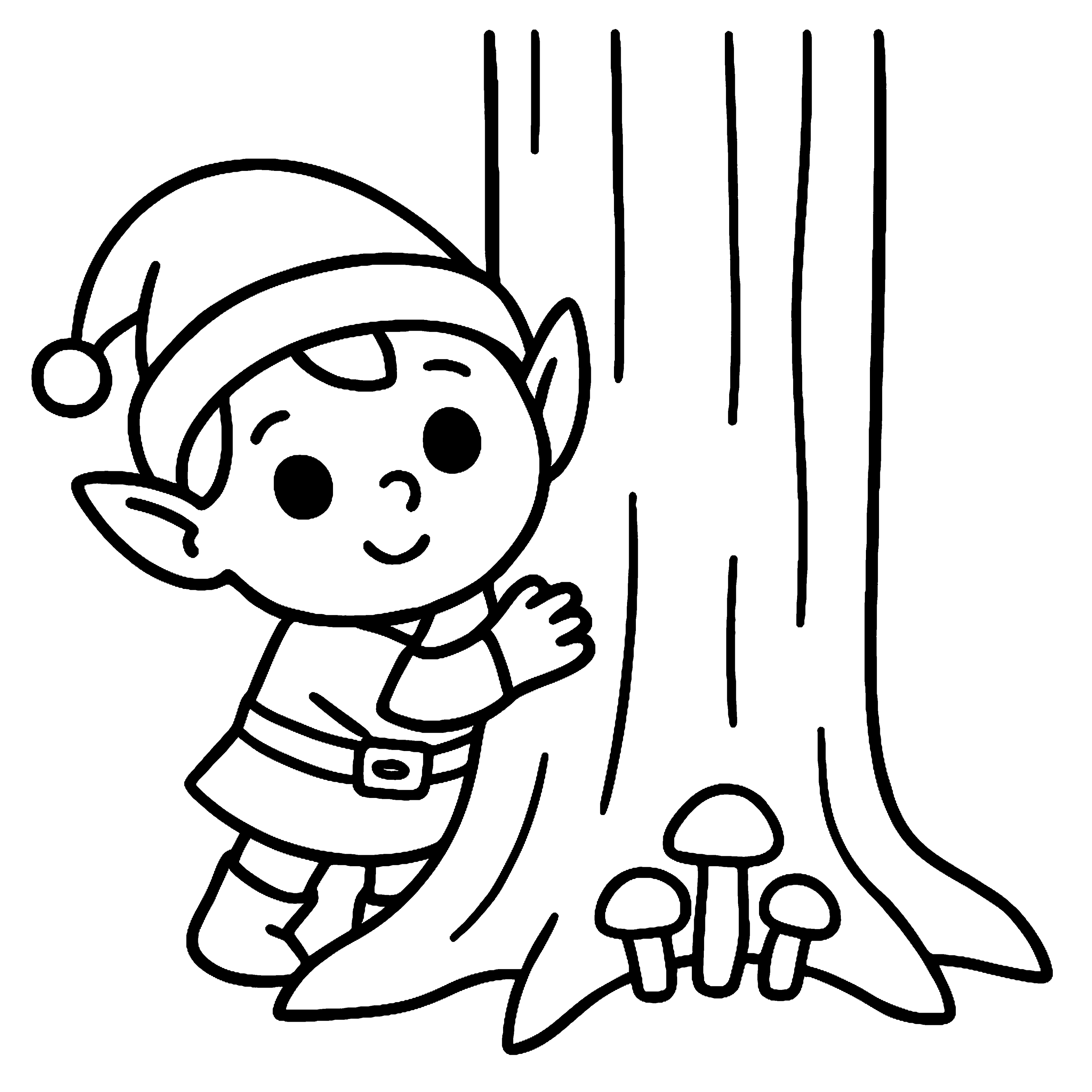 Tiny Fairy Forest Coloring Book for Toddlers Example Image 1