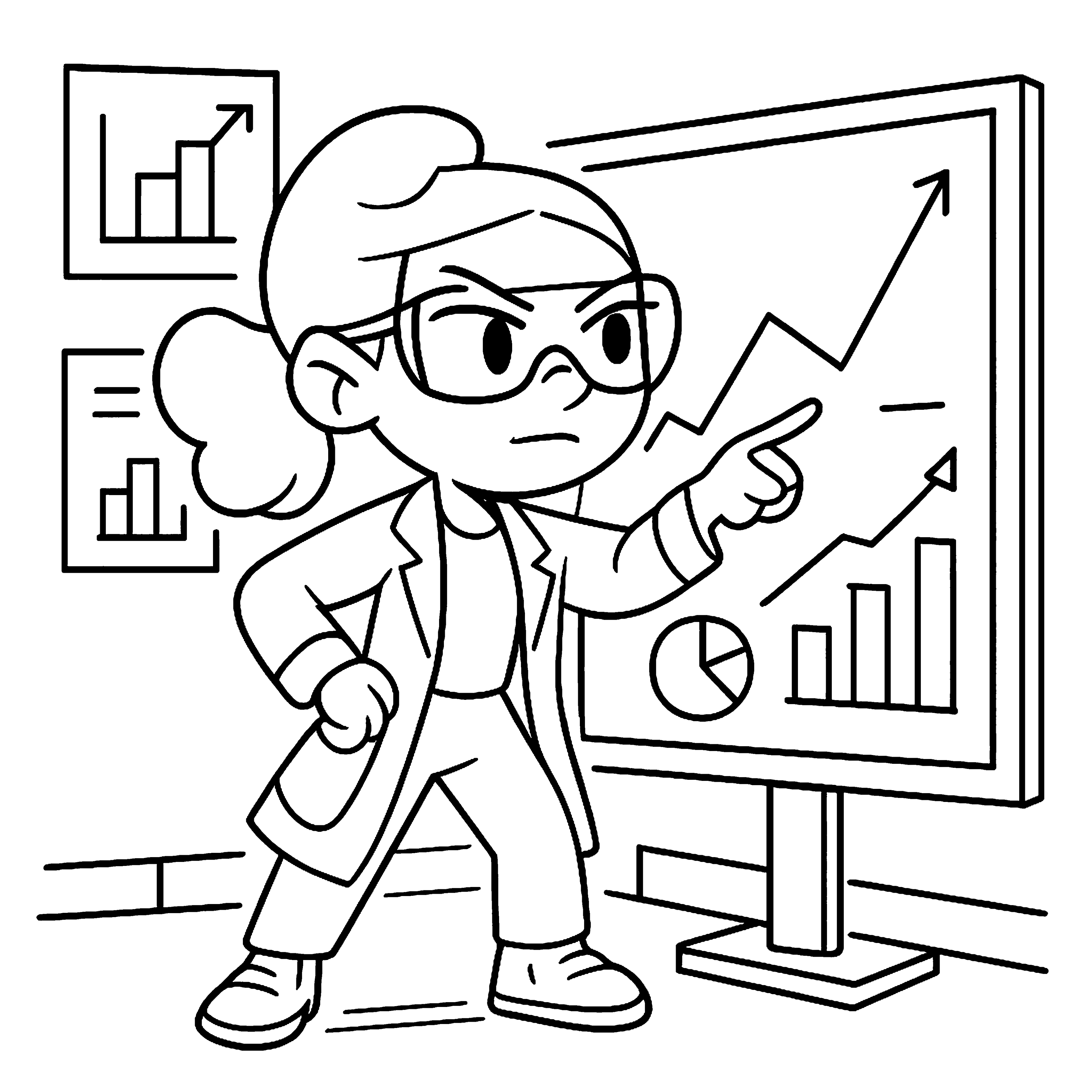 Girls in STEM Coloring Book for Kids Example Image 1