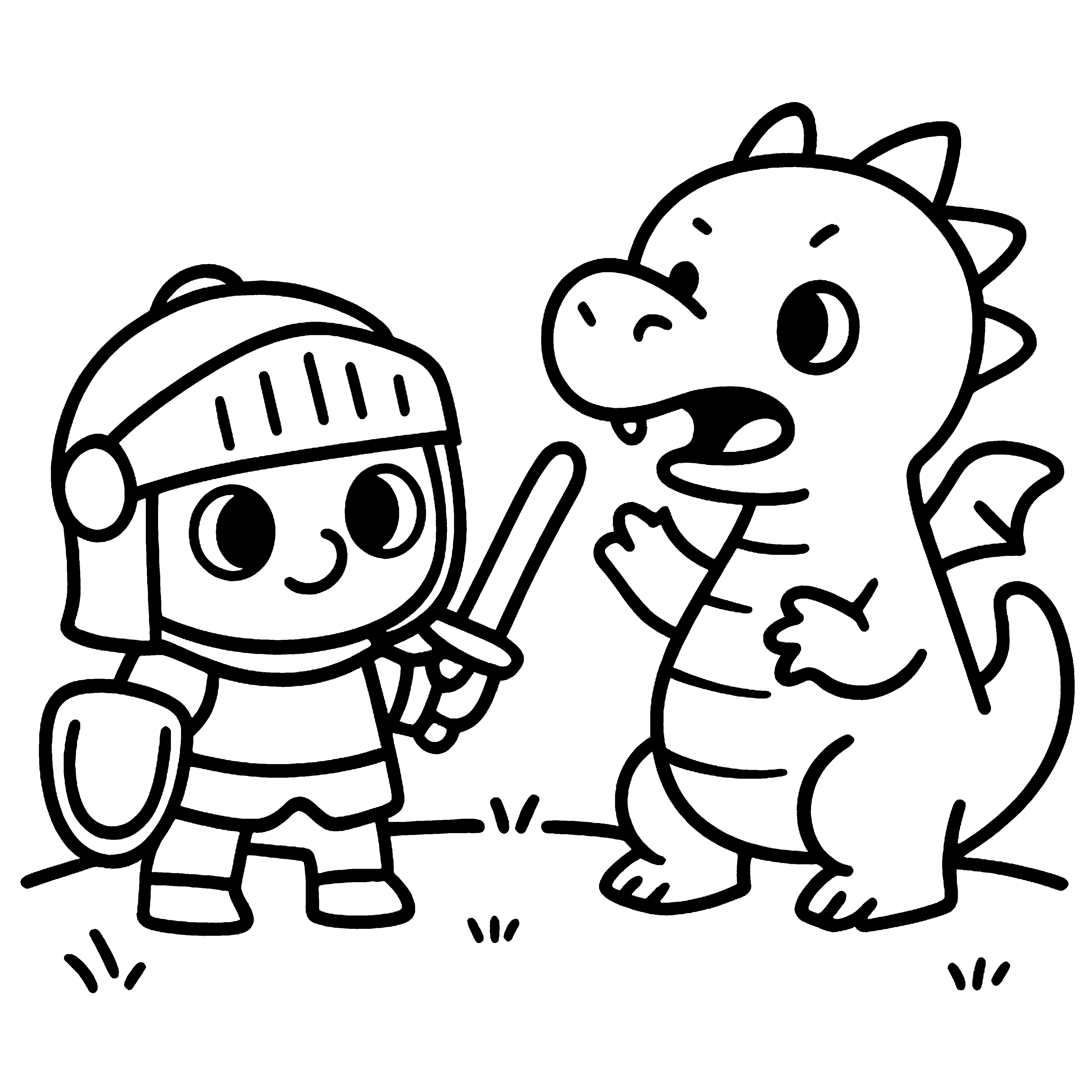 Little Knights Coloring Book for Toddlers Example Image 3