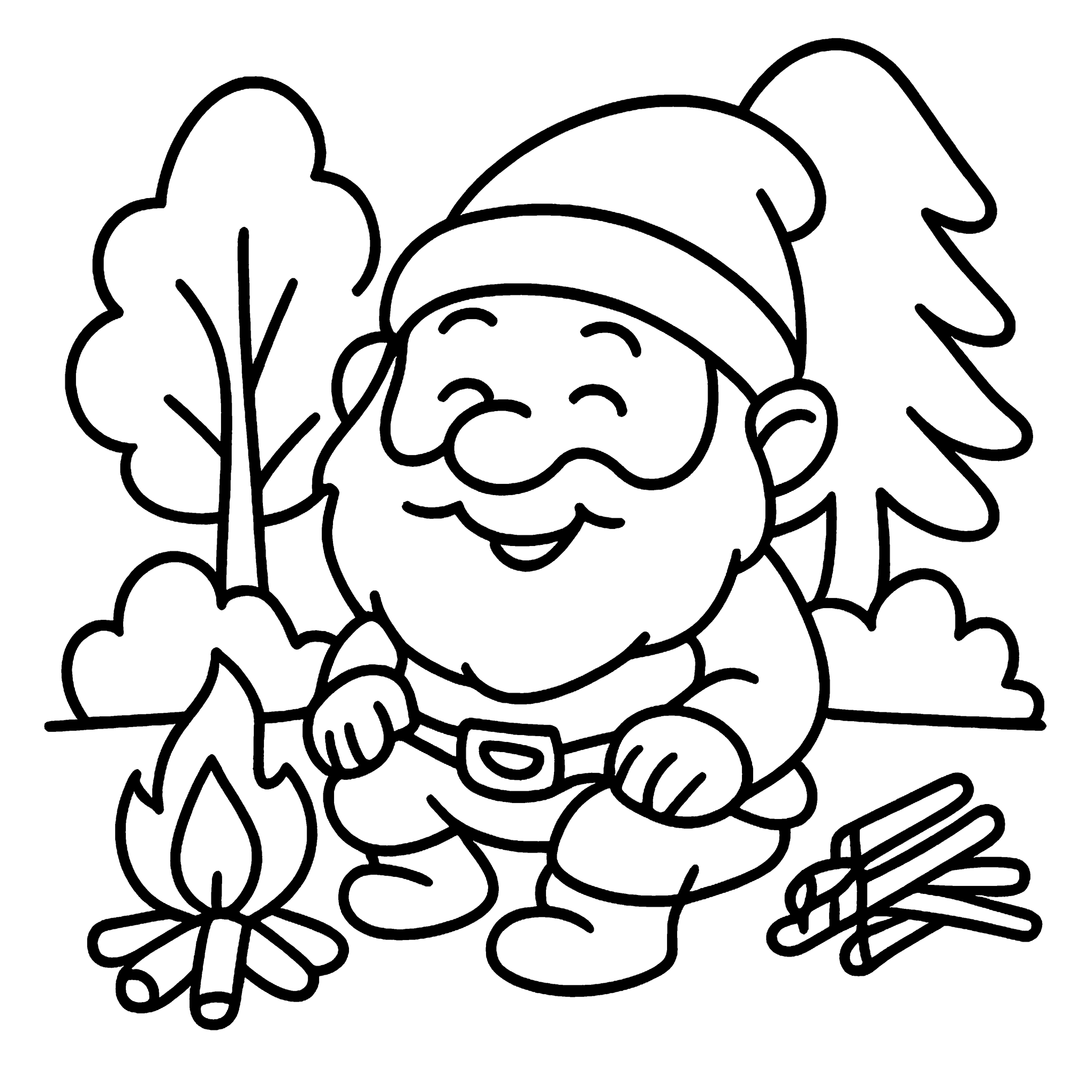 Little Dwarfs Coloring Book for Toddlers Example Image 3
