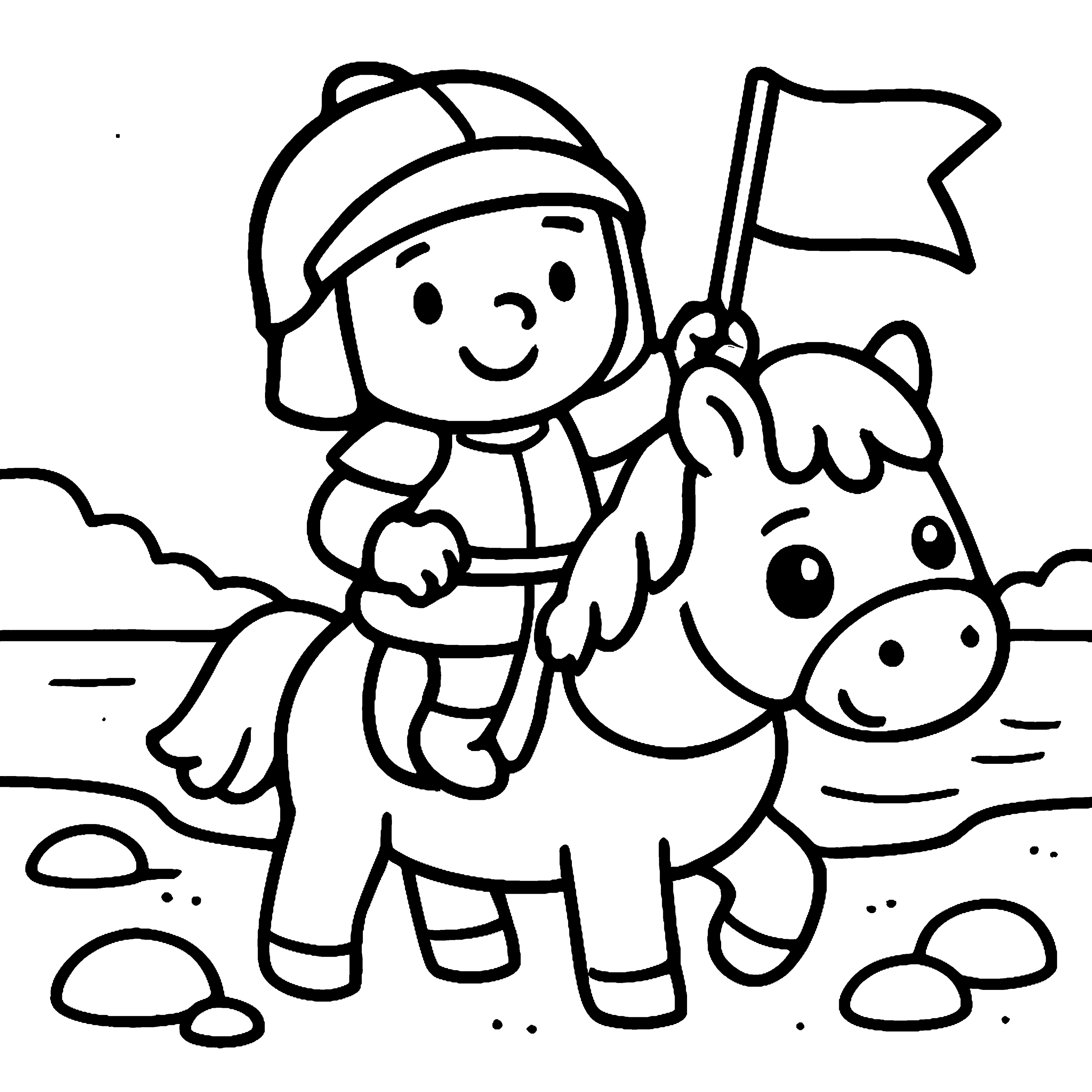 Little Knights Coloring Book for Kids Example Image 3