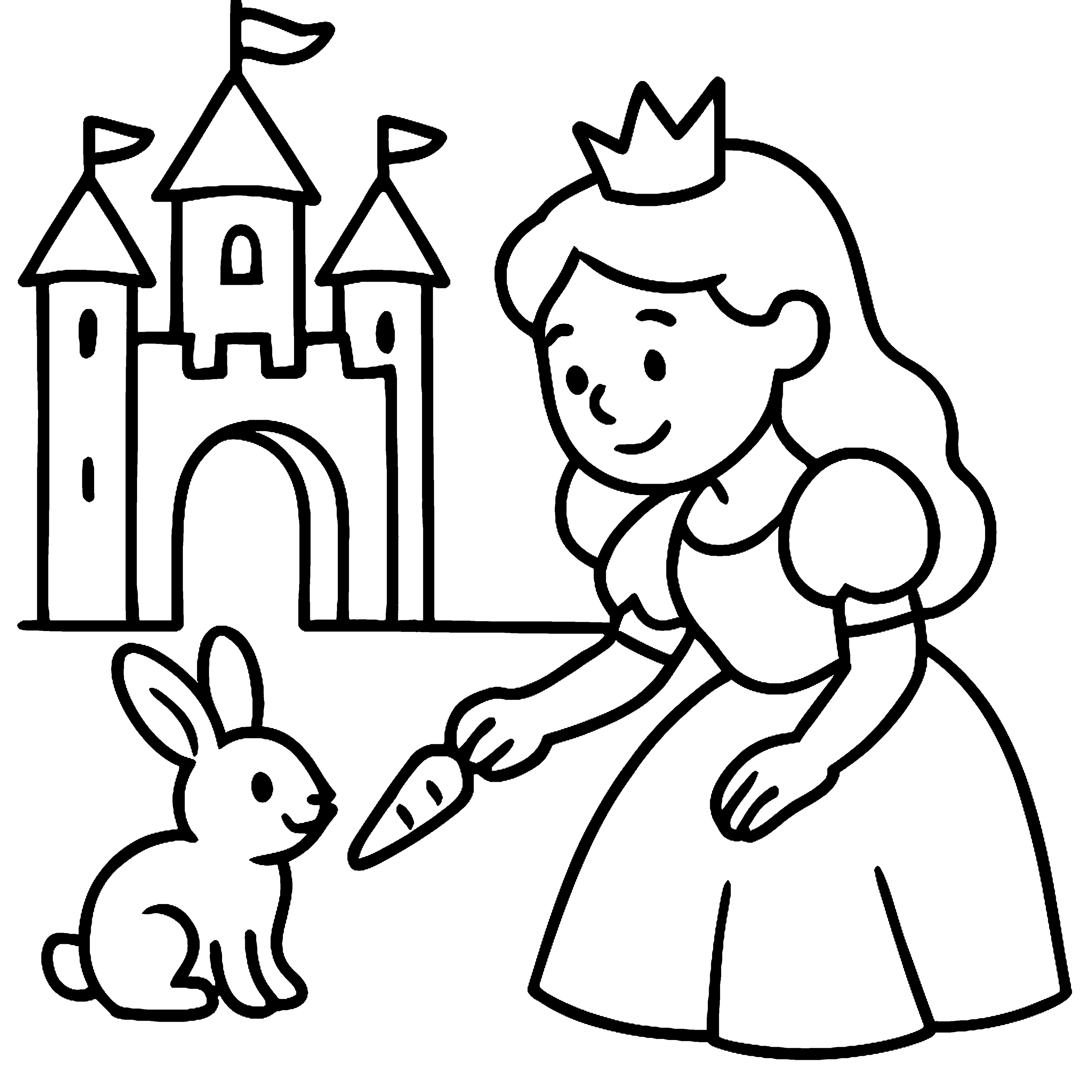 Little Princess Dreams Coloring Book for Toddlers Example Image 3