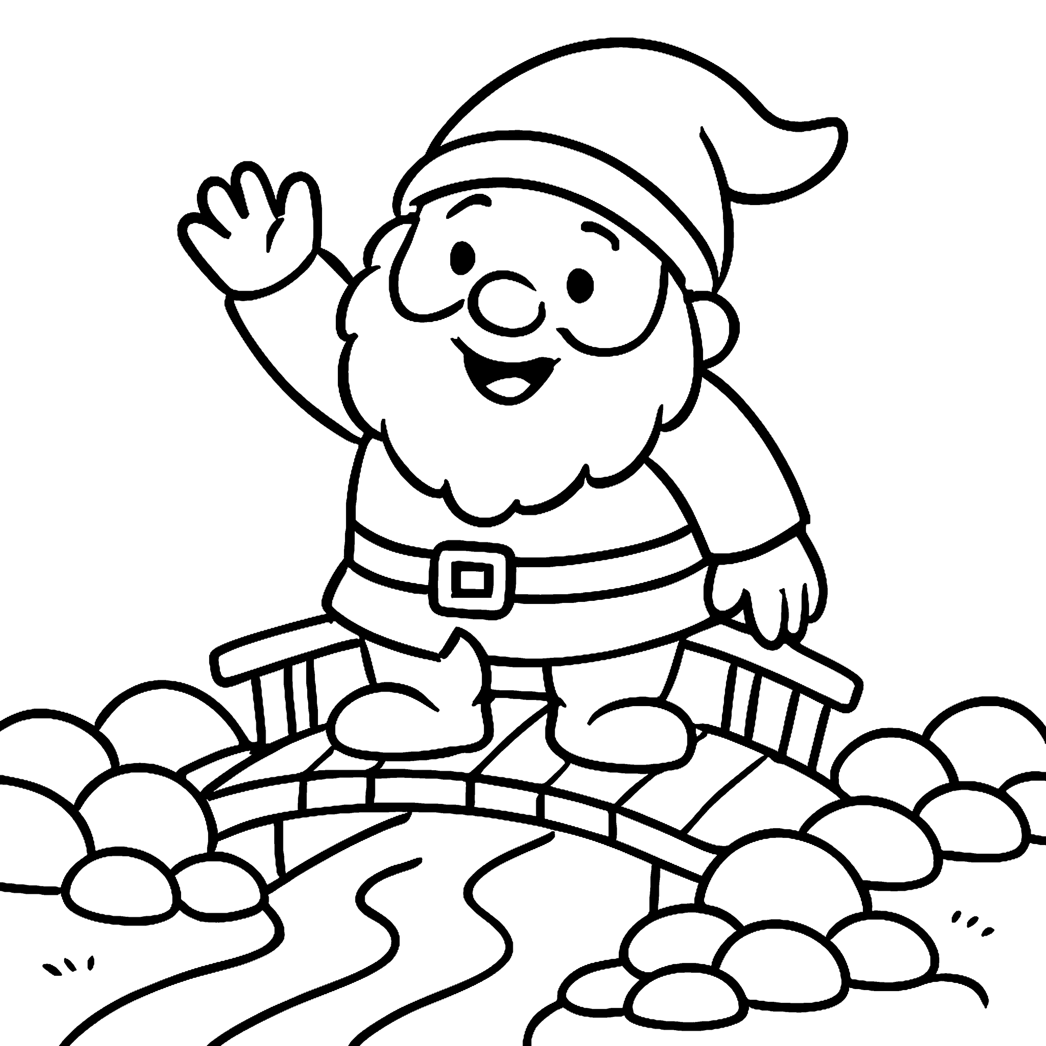 Little Dwarfs Coloring Book for Toddlers Example Image 2