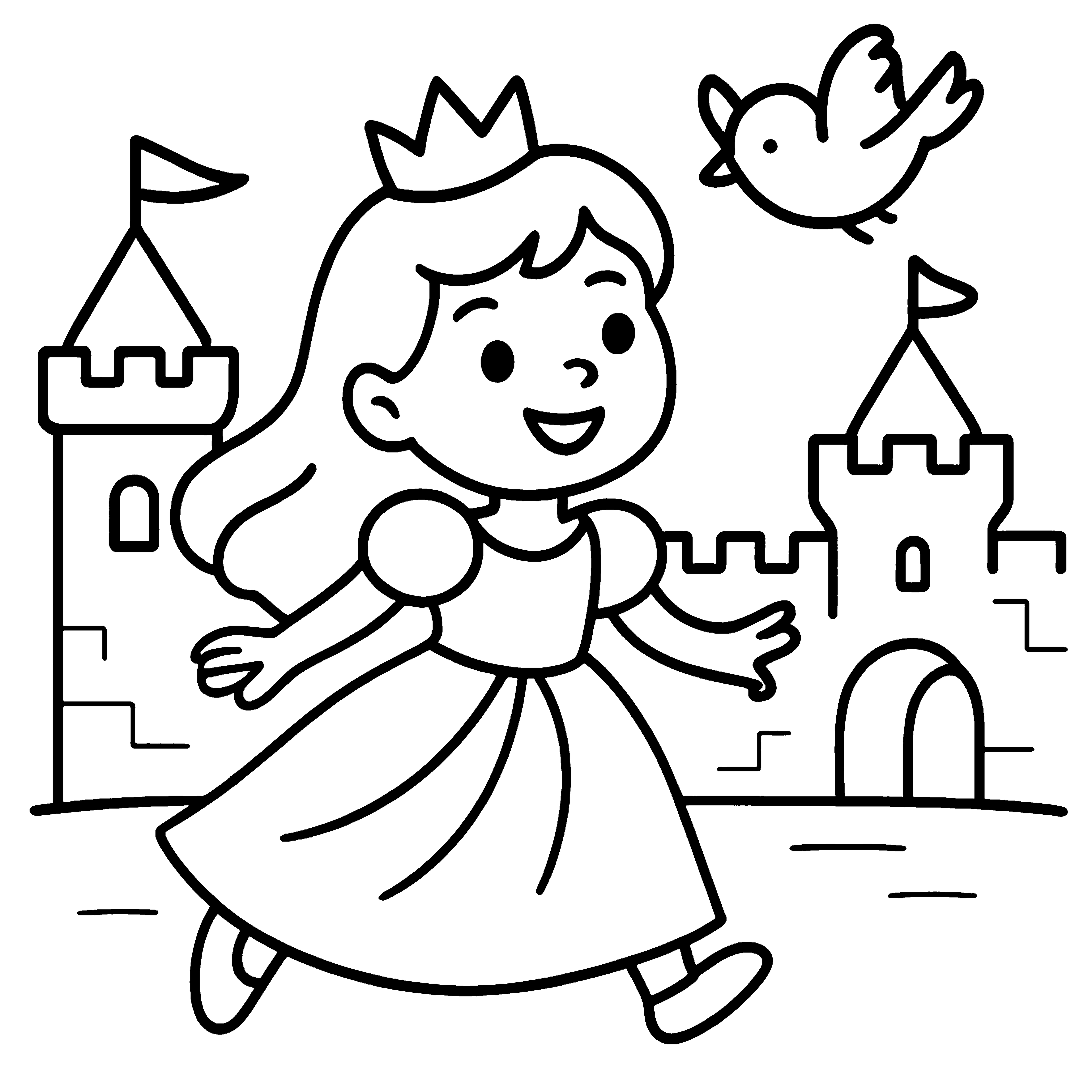 Little Princess Dreams Coloring Book for Toddlers Example Image 2