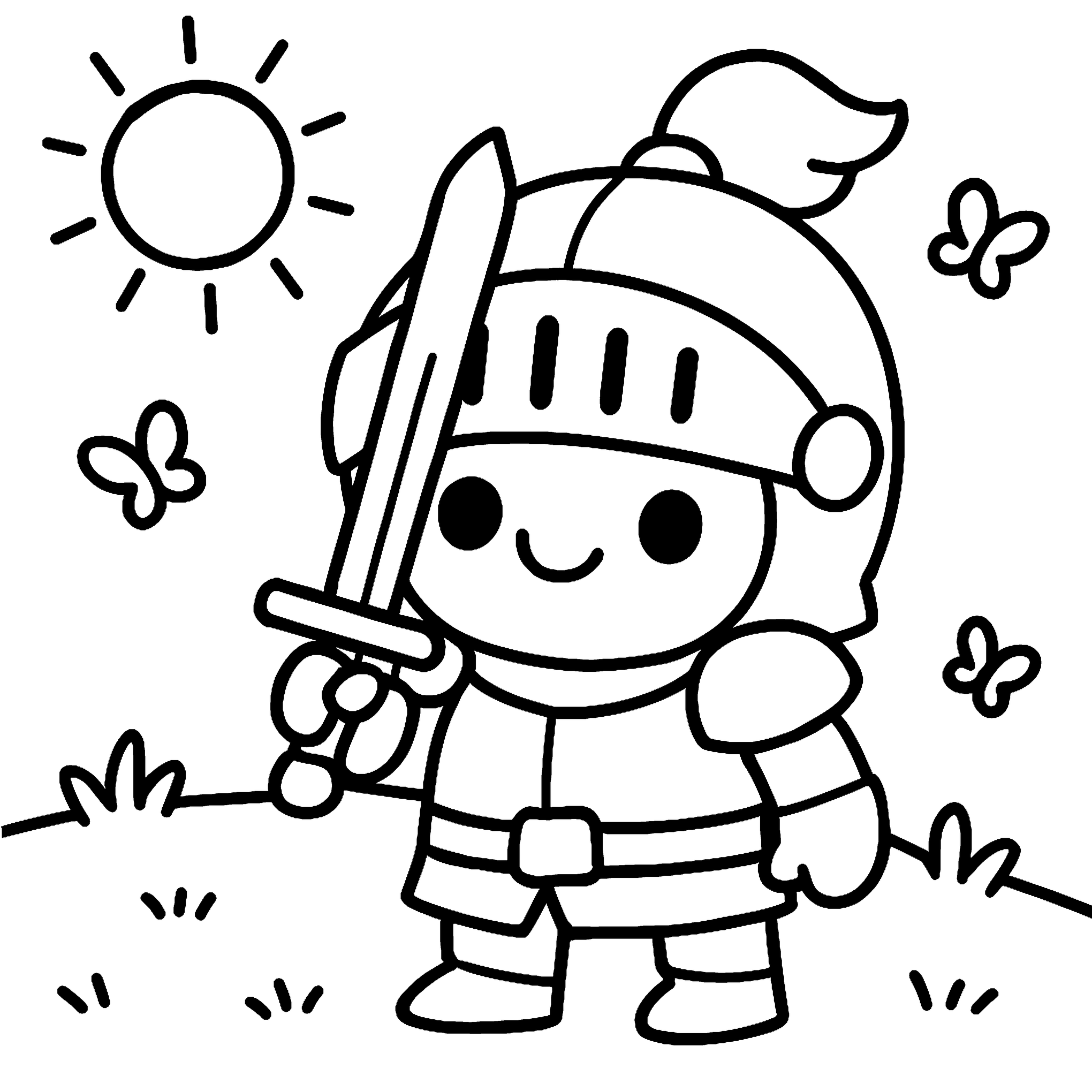 Little Knights Coloring Book for Toddlers Example Image 1