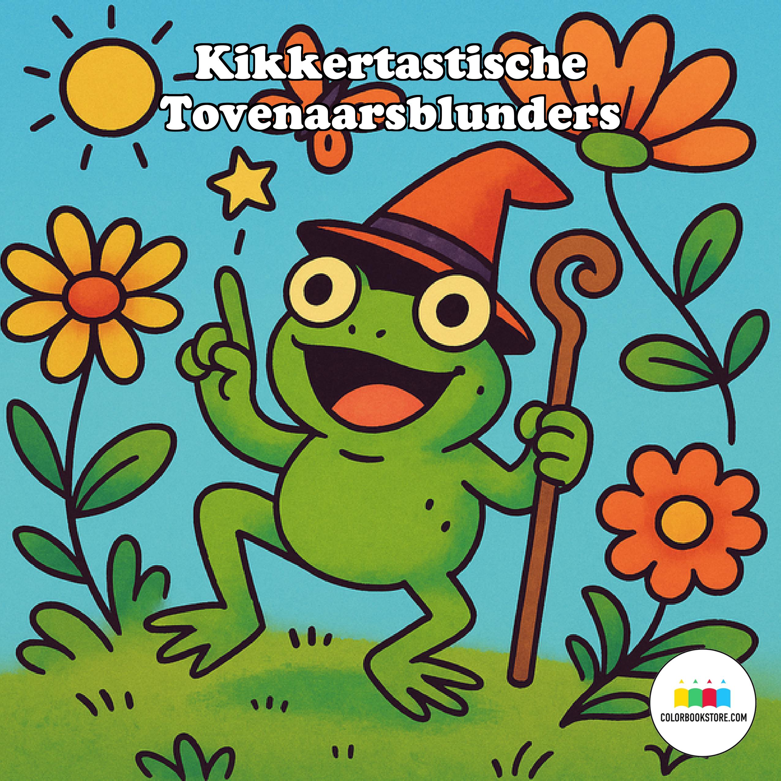 Kikkertastische Tovenaarsblunders Kleurboek Voorkant