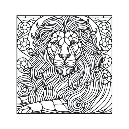 Stained Glass Animals Coloring Book